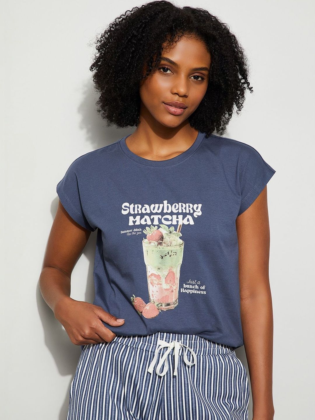 Ginger by Lifestyle Printed Round Neck Lounge Tshirts-picture-40