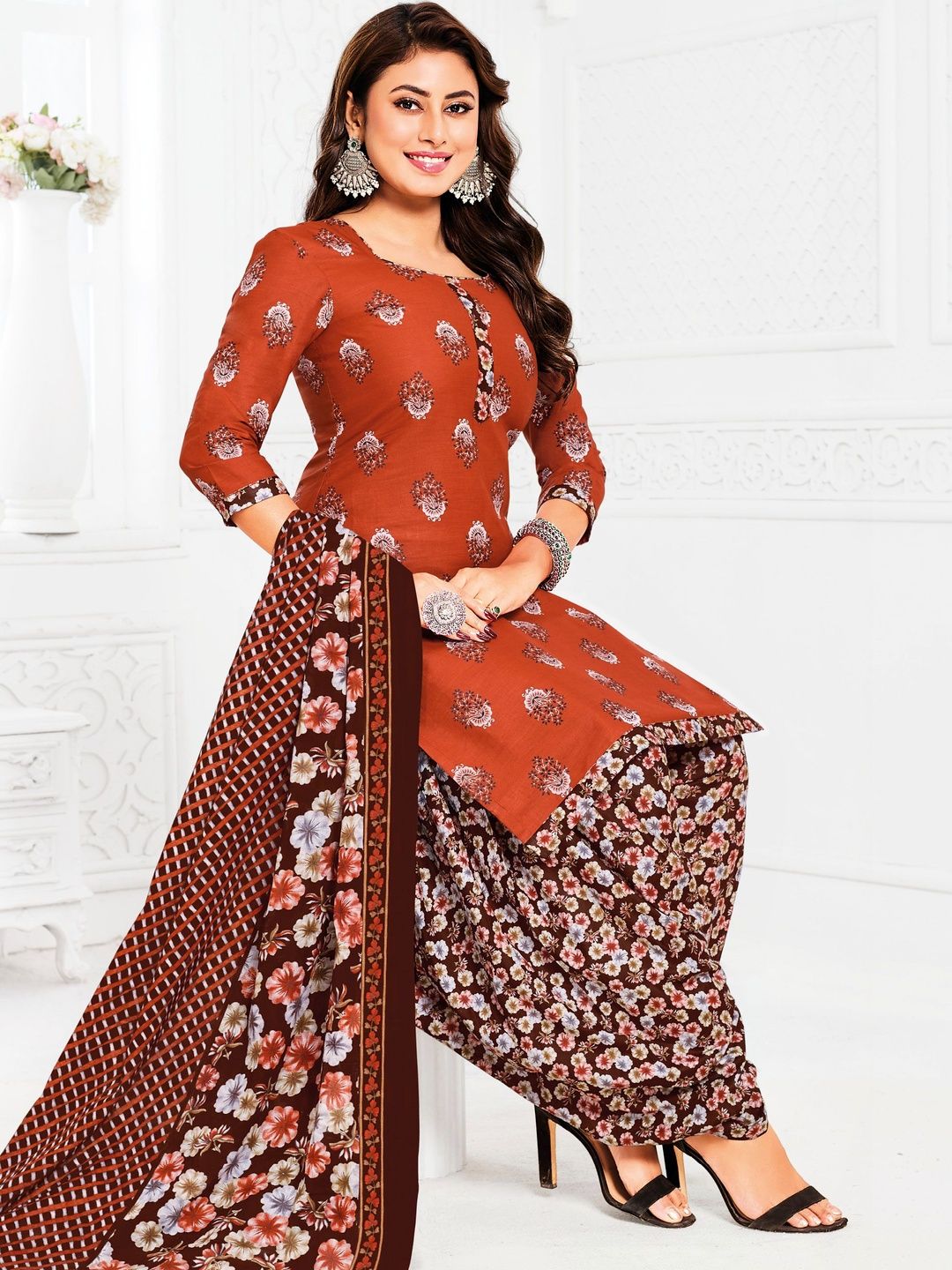 shree jeenmata collection Printed Pure Cotton Unstitched Dress Material-picture-42