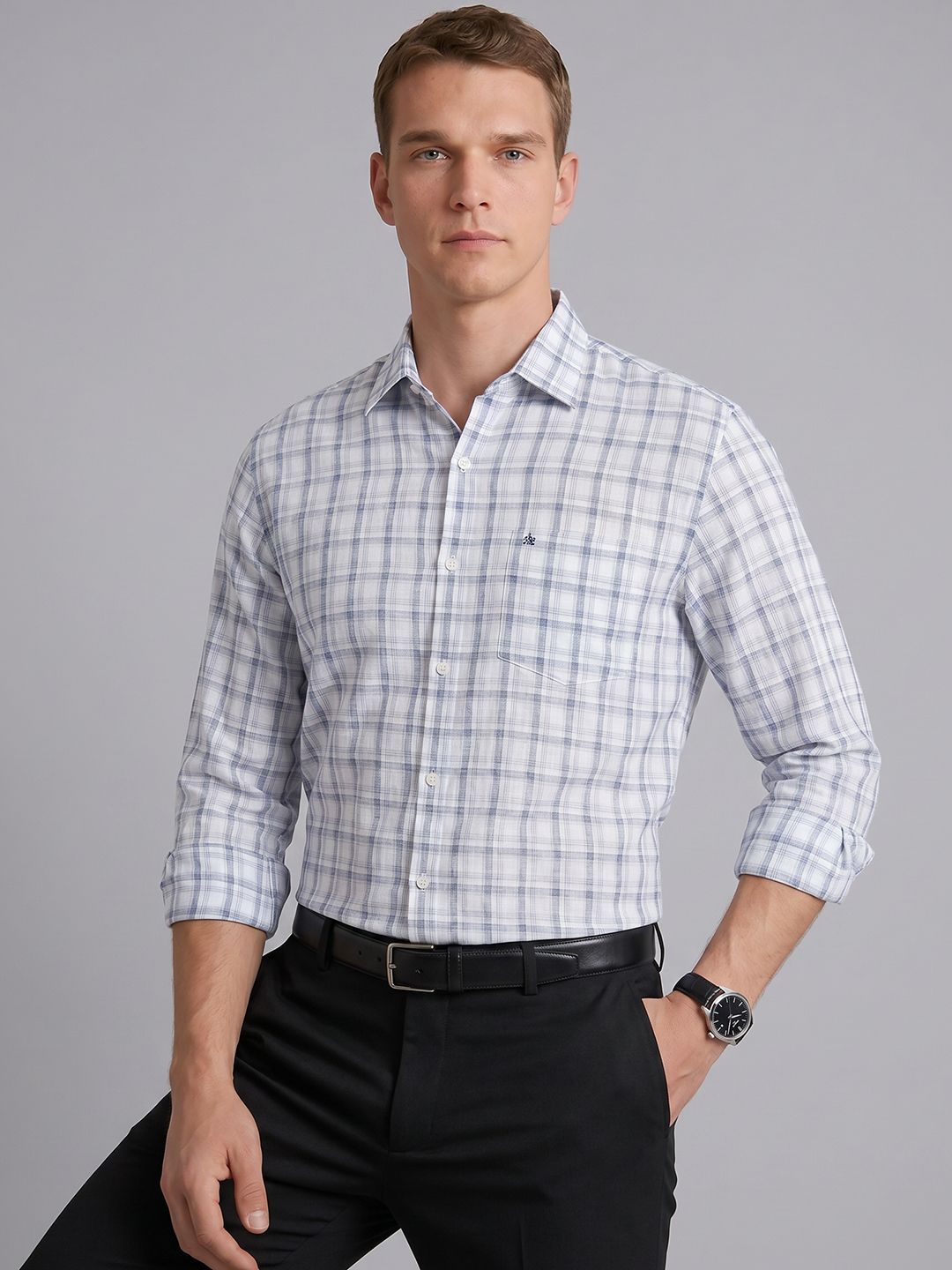 Arrow Checked Pure Cotton Formal Shirt
