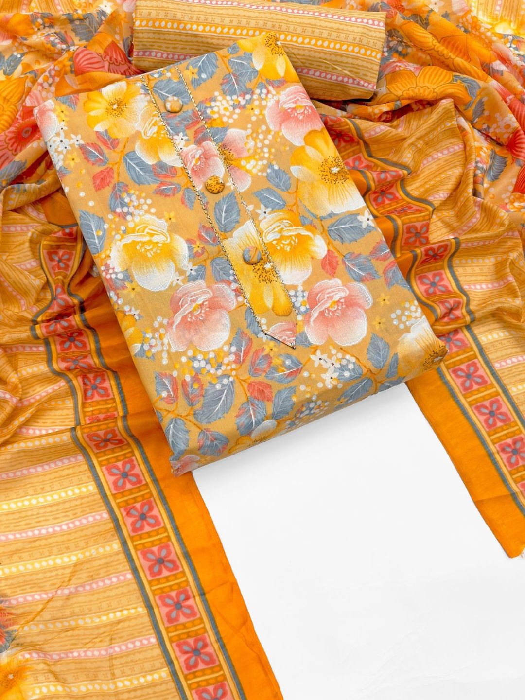 CLEMIRA Printed Pure Cotton Unstitched Dress Material-picture-25
