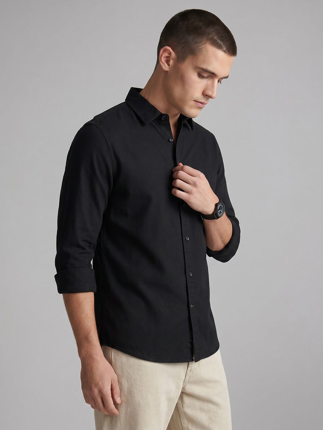 U.S. Polo Assn. Spread Collar Pure Cotton Tailored Fit Casual Shirt-image-18