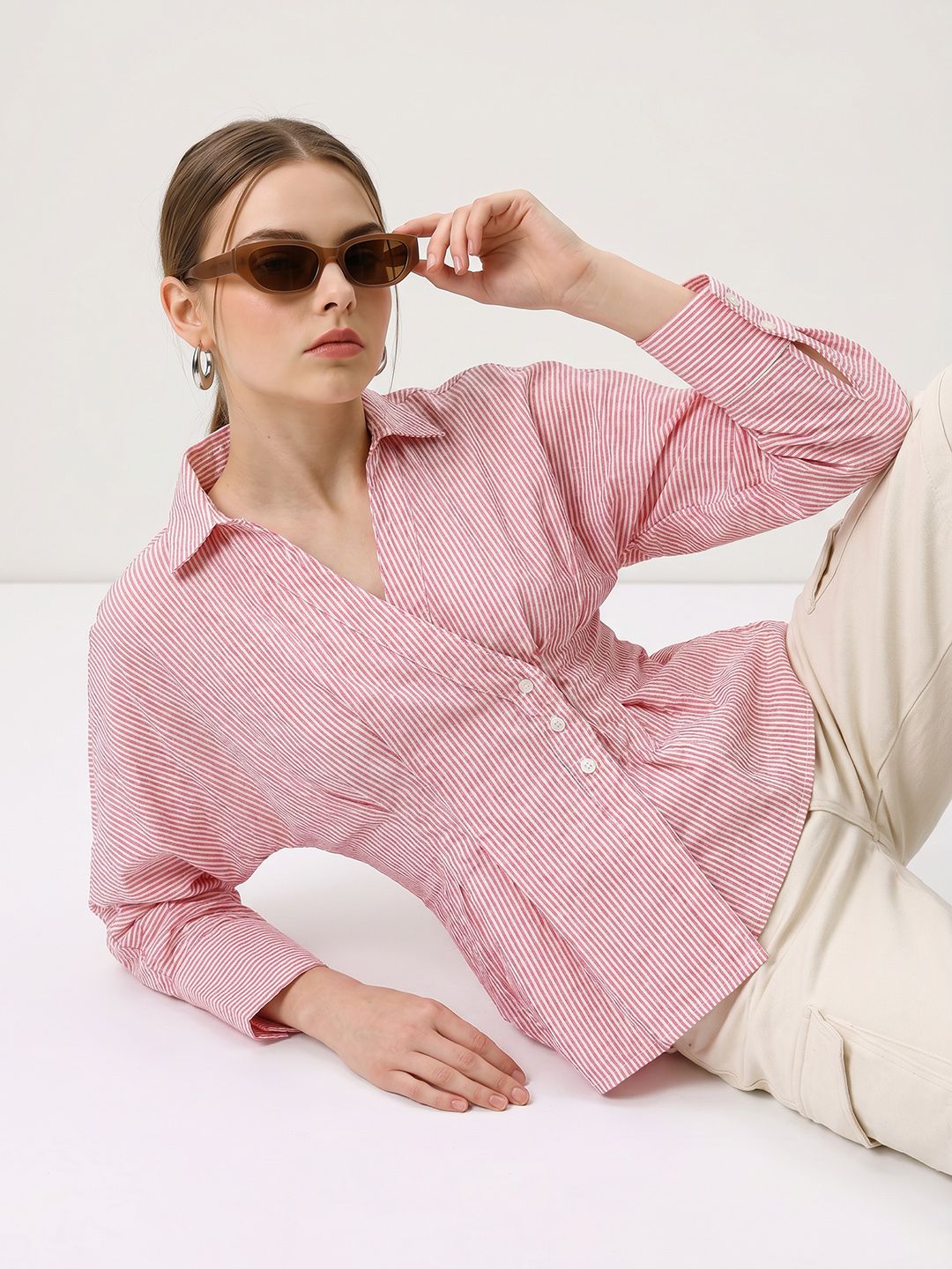 The Roadster Life Co. Striped Shirt Style Top-picture-52