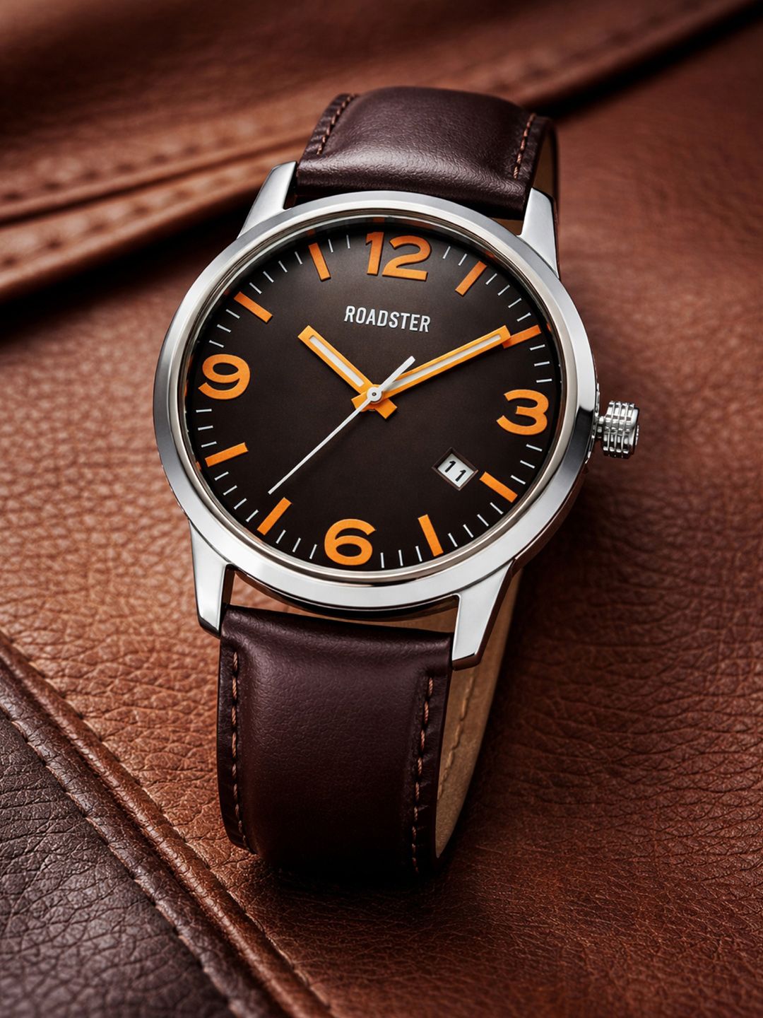 The Roadster Lifestyle Co Men Leather Wrist Watch - RDM032D-image-47