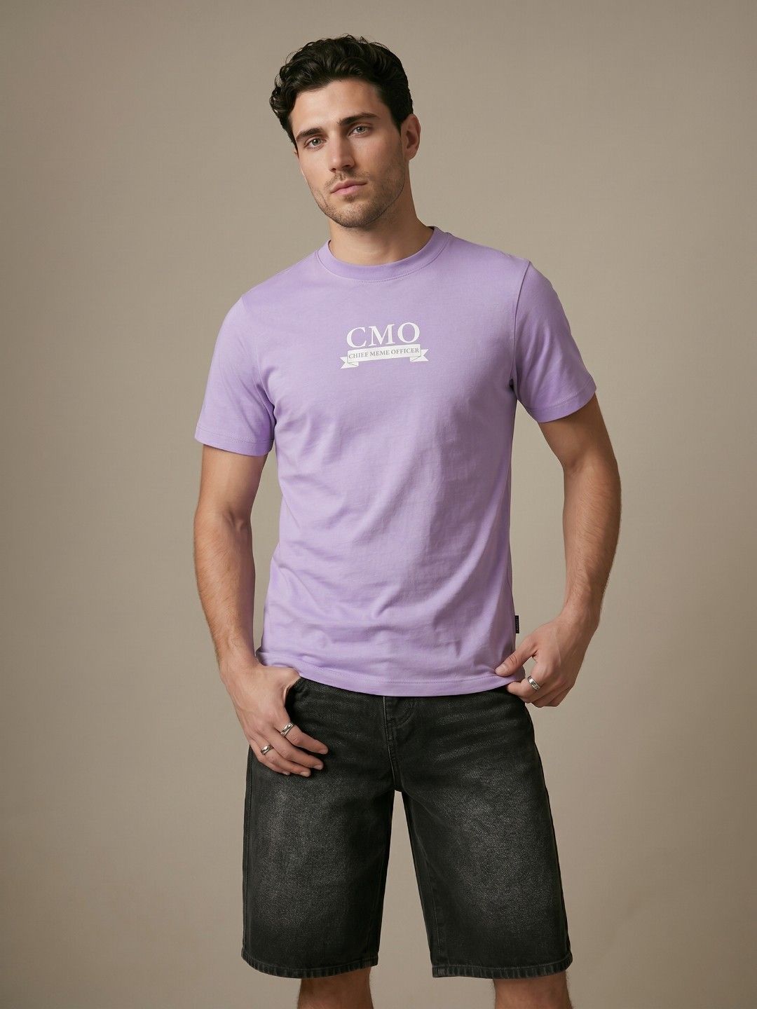 glitchez Typography Printed T-shirt-image-34