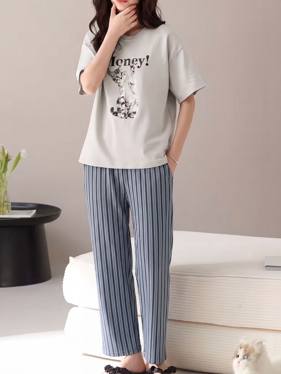 HERE&NOW Women Printed Night suit-picture-39