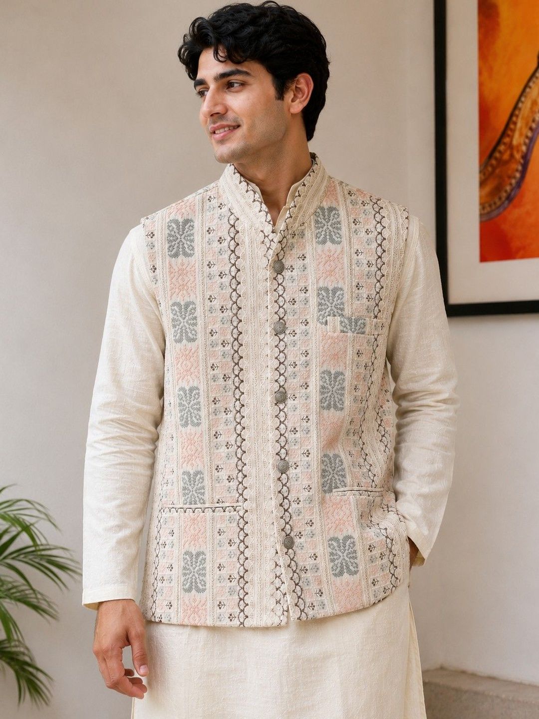 ESTYLISHKART Woven Design Nehru Jackets-picture-22