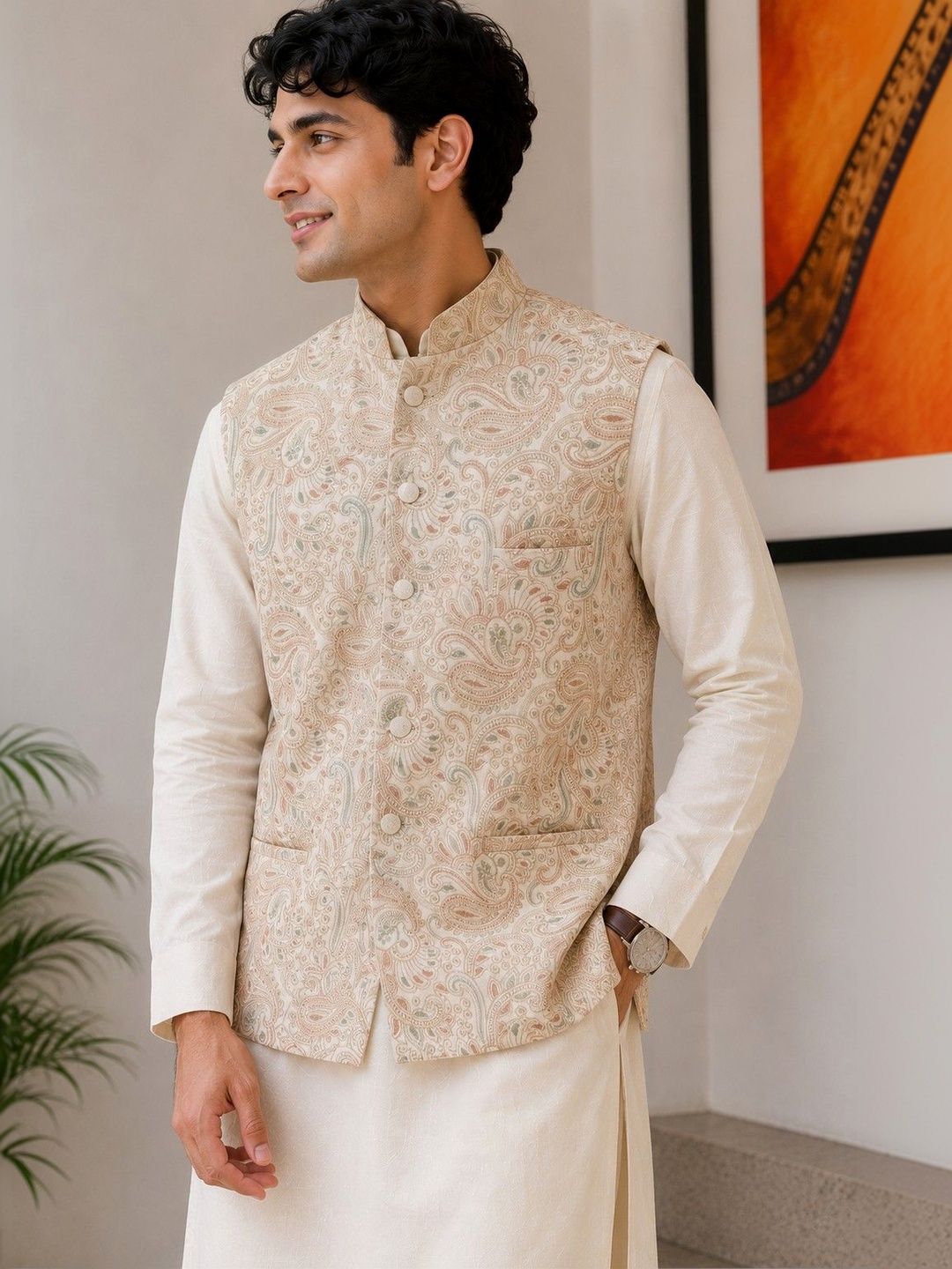 ESTYLISHKART Woven Design Nehru Jackets-picture-30