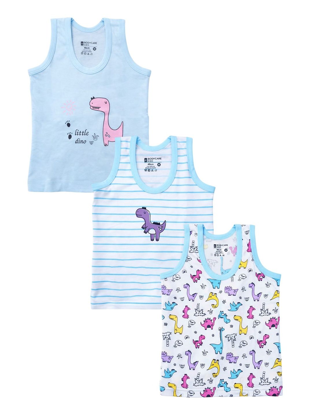 Bodycare Pack of 3 Printed Assorted Cotton Undershirt-image-19