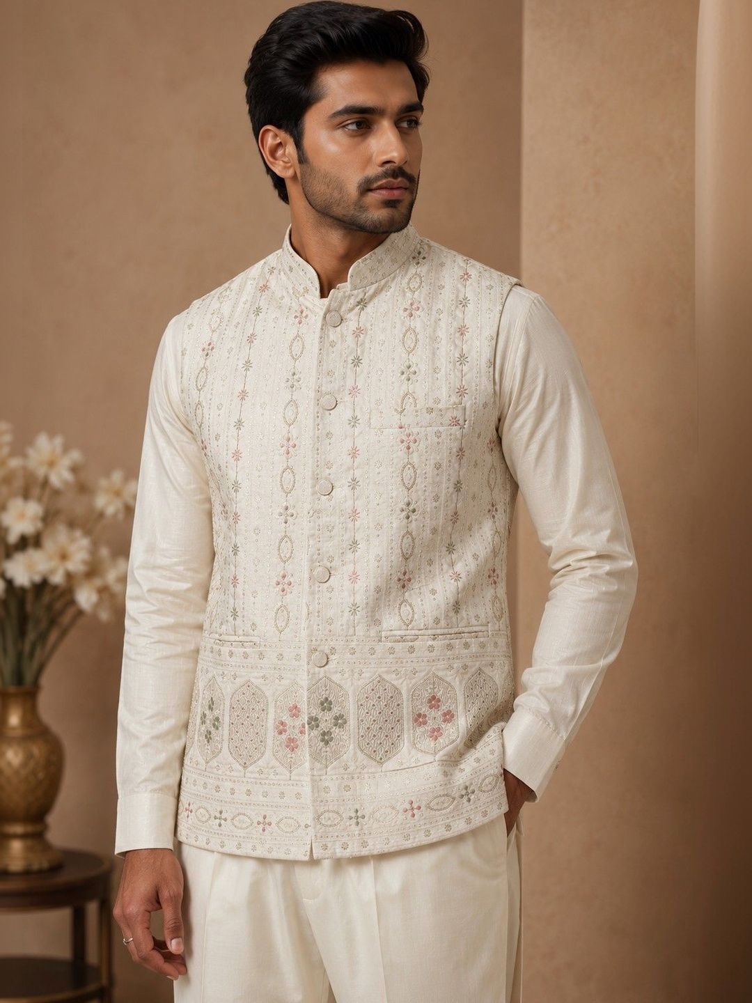 ESTYLISHKART Woven Design Nehru Jackets-picture-35