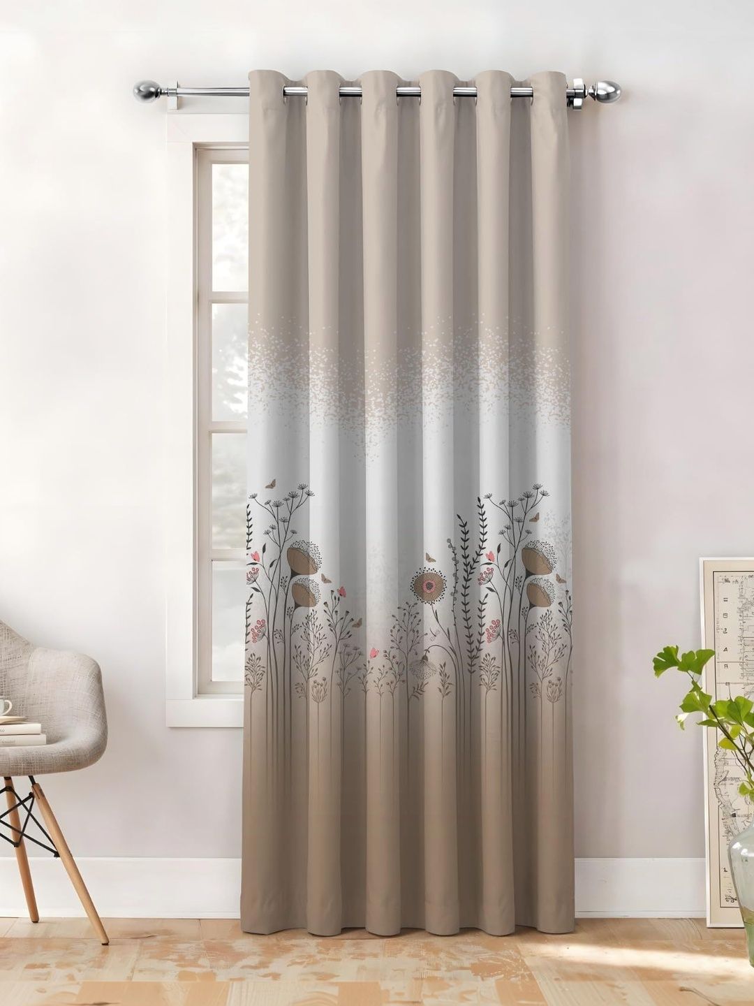 SIMPLYCURTAINS Brown Floral Black Out Window Curtain-picture-10