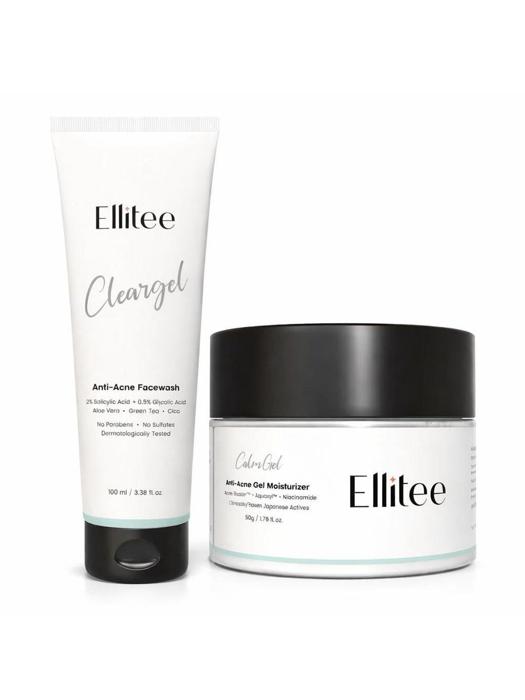 Ellitee Set Of 2 Anti Acne Face Wash - 100 ml With Gel Moisturizer - 50 g-image-47
