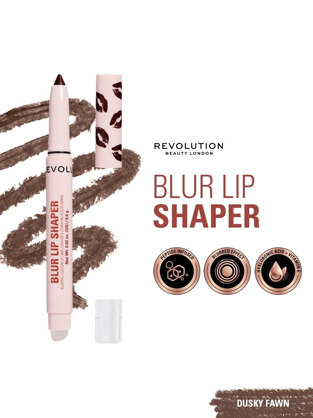 Makeup Revolution London Blur Lip Shaper - 0.6 g - Dusky Fawn-image-16