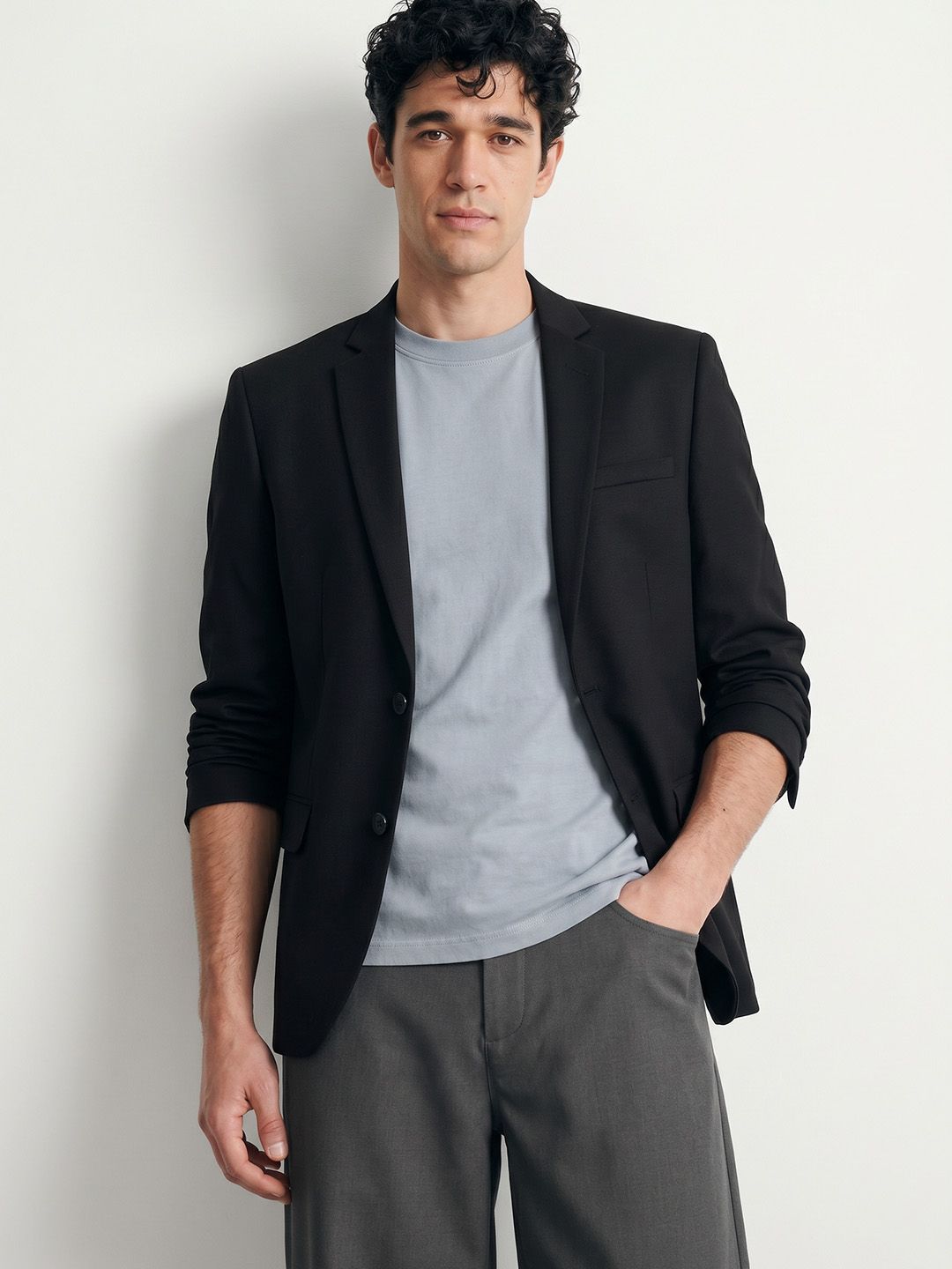 Mast & Harbour Notched Lapel Collar Single-Breasted Casual Blazer-picture-16