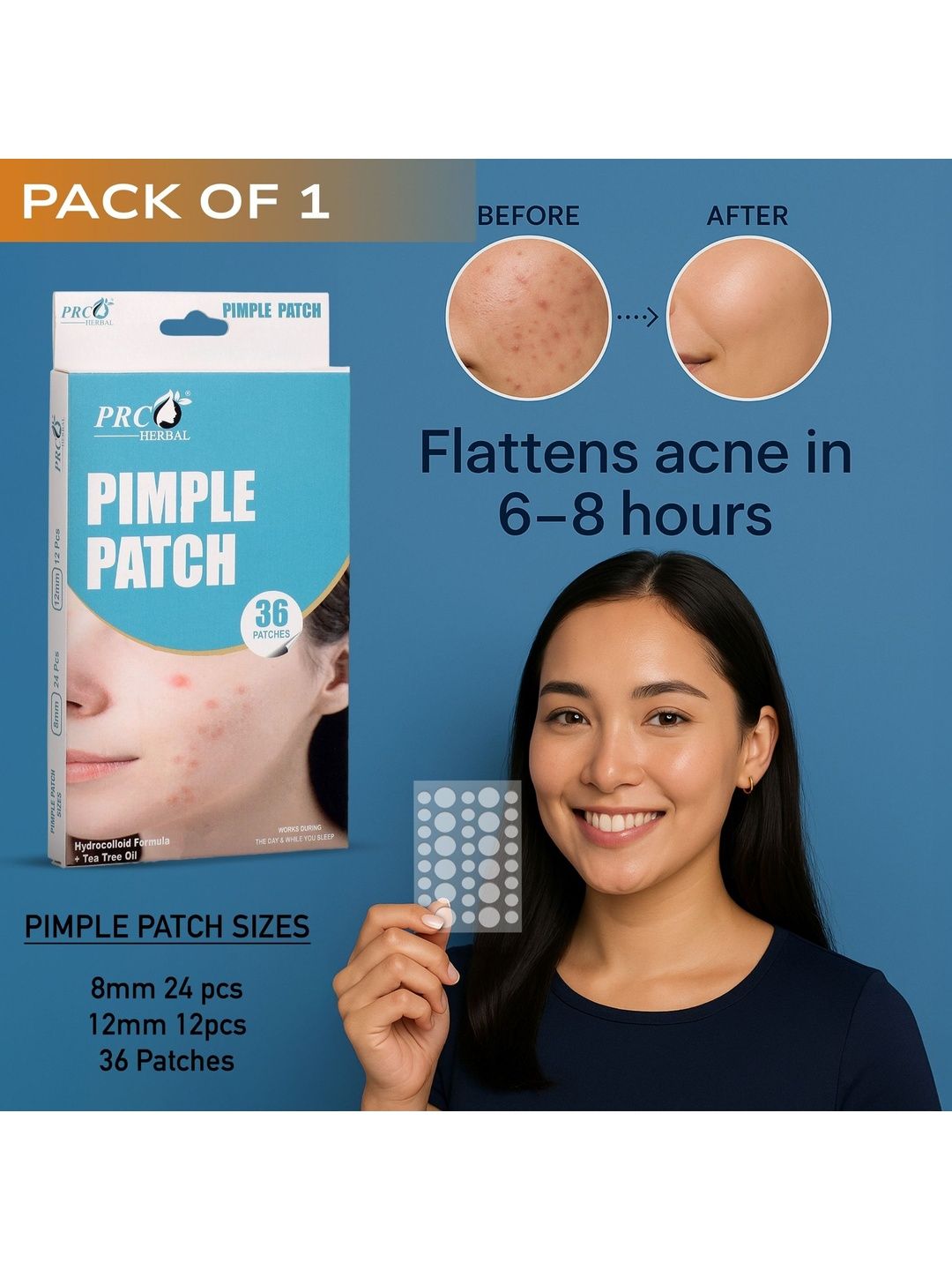 PRC HERBAL Pimple Patch With Tea Tree - 36 Pcs-image-9