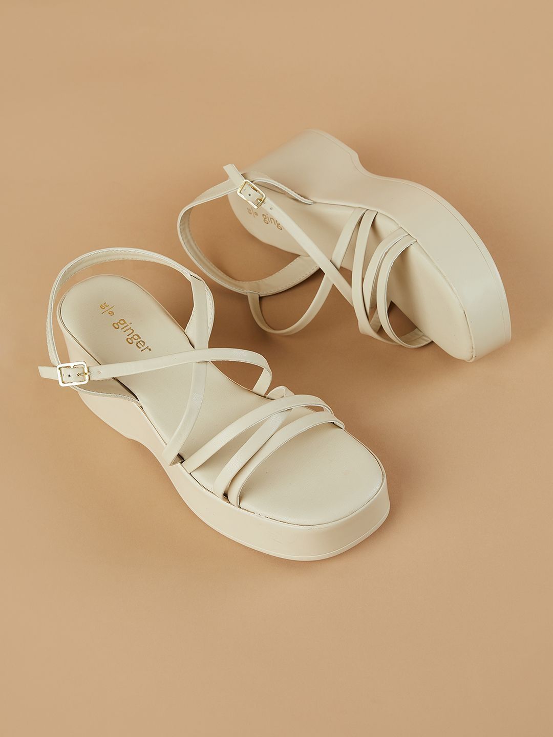 Ginger by Lifestyle PU Wedge Sandals-picture-10