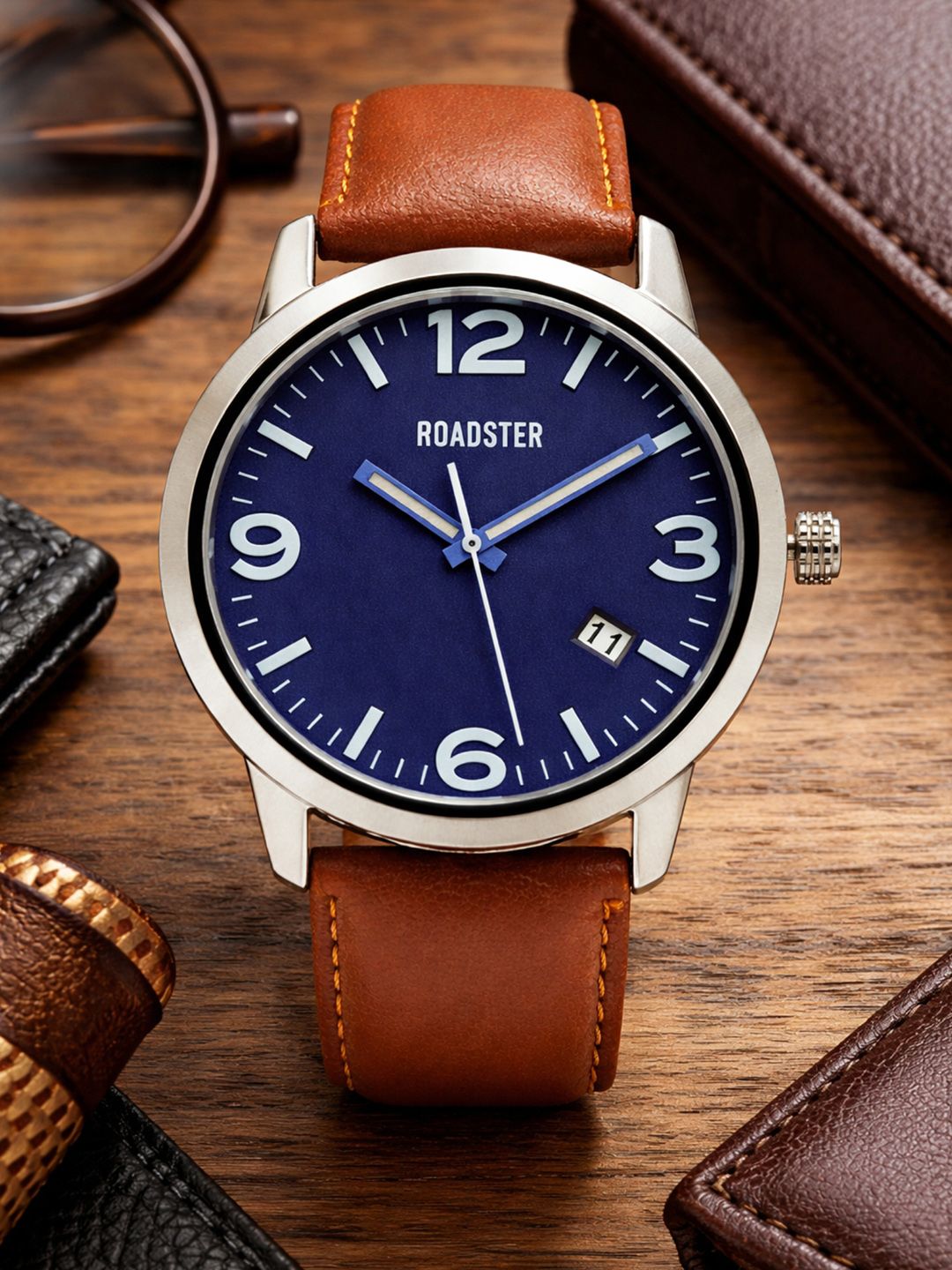 The Roadster Lifestyle Co Men Leather Wrist Watch - RDM032C-picture-53