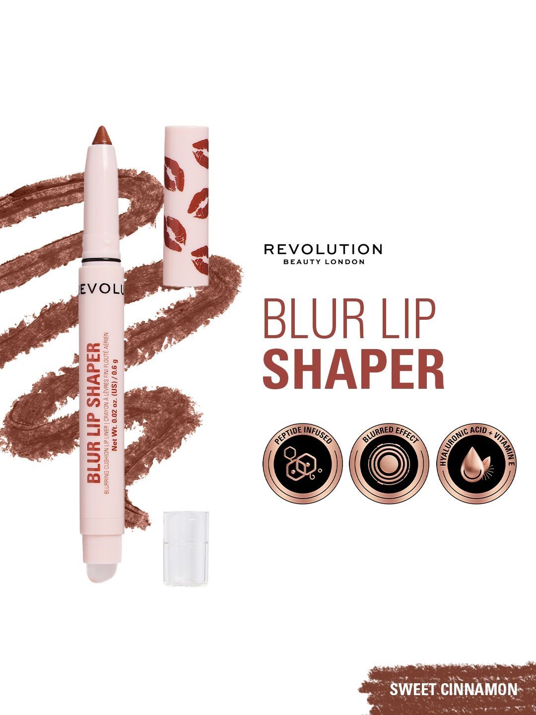 Makeup Revolution London Blur Lip Shaper - 0.6 g- Sweet Cinnamon-image-40