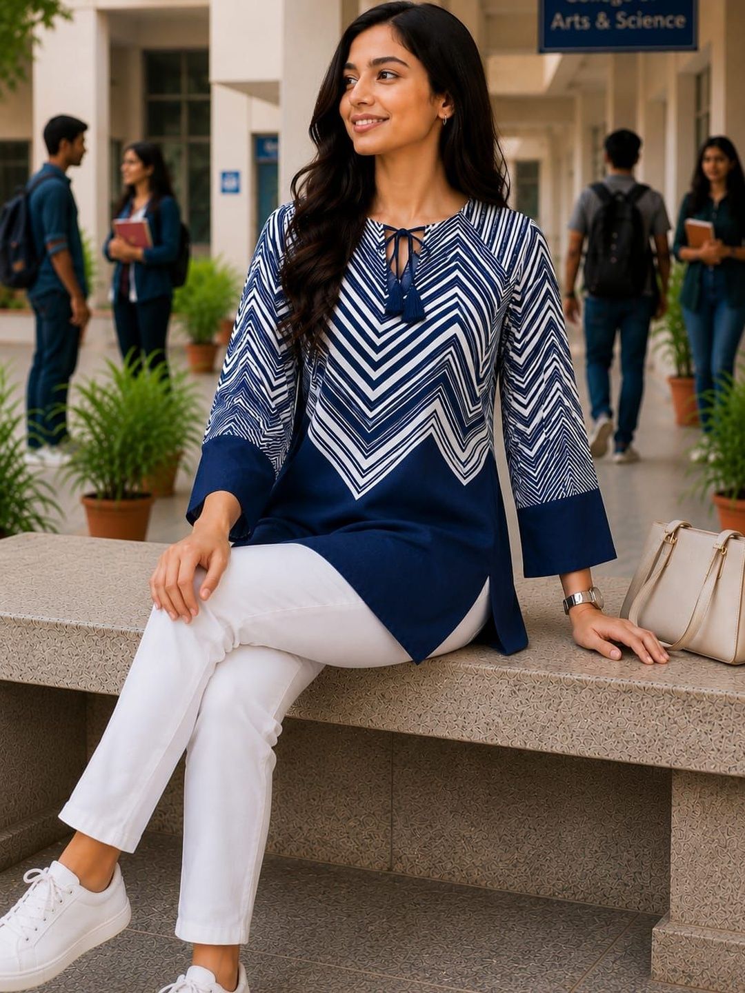 ROSHNI Geometric Printed Kurti-picture-12