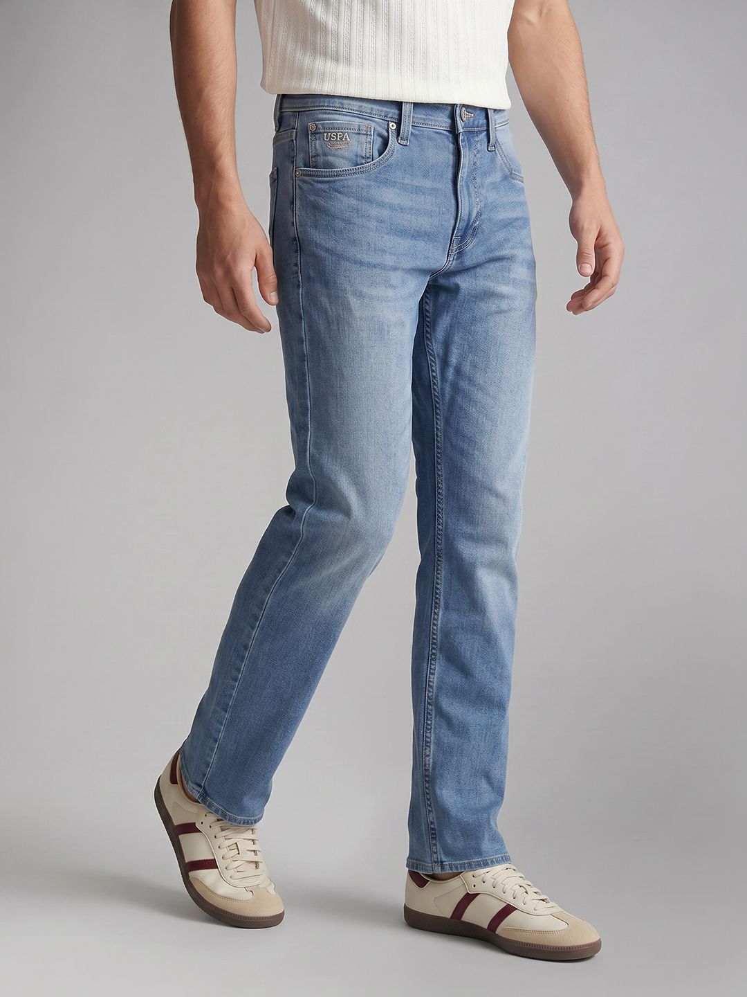 U.S. Polo Assn. Denim Co. U.S. Polo Assn. Denim Co. Men Slim Straight Fit Light Fade Stretchable Jeans