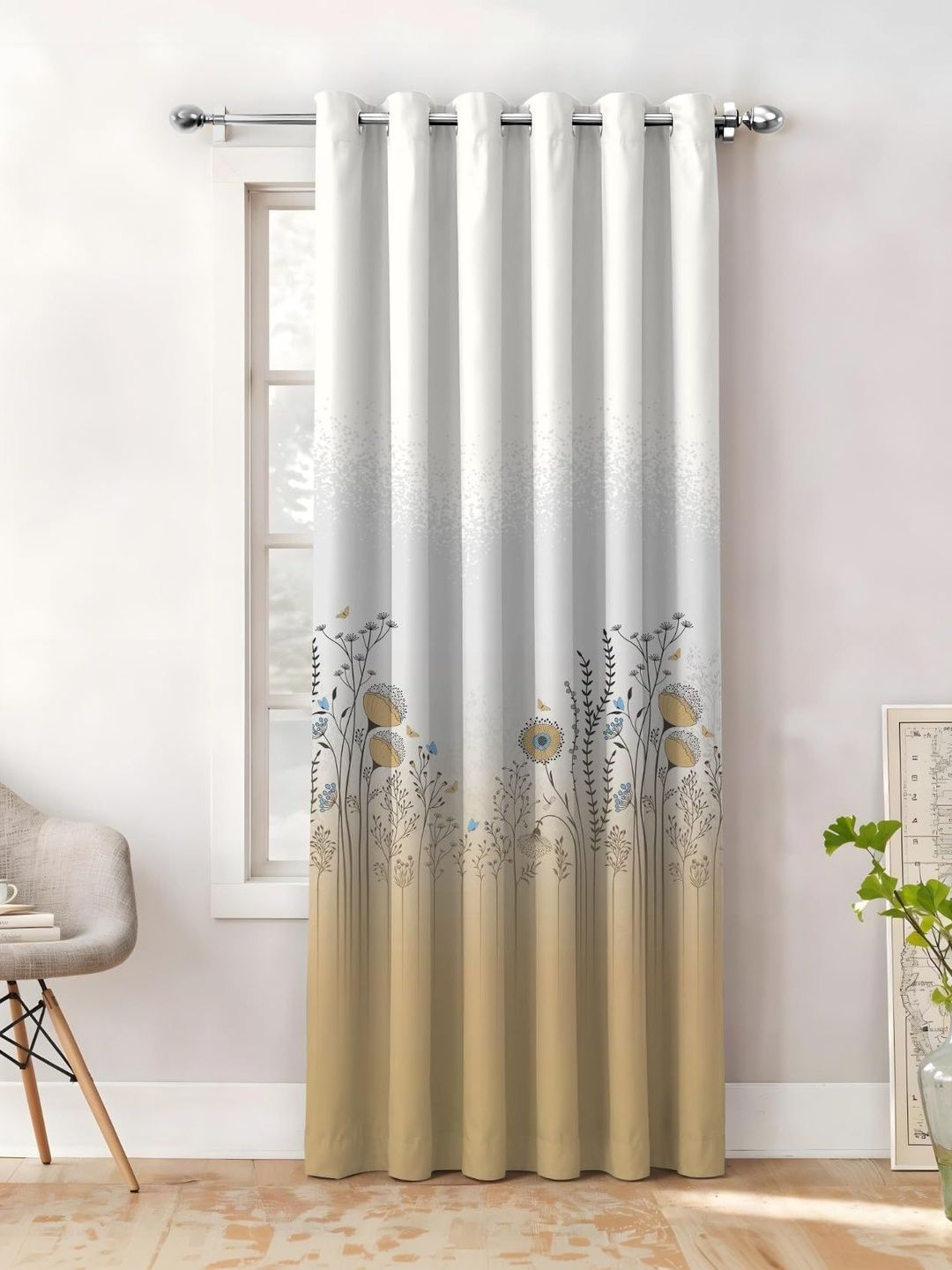 SIMPLYCURTAINS Yellow Floral Black Out Window Curtain-picture-18