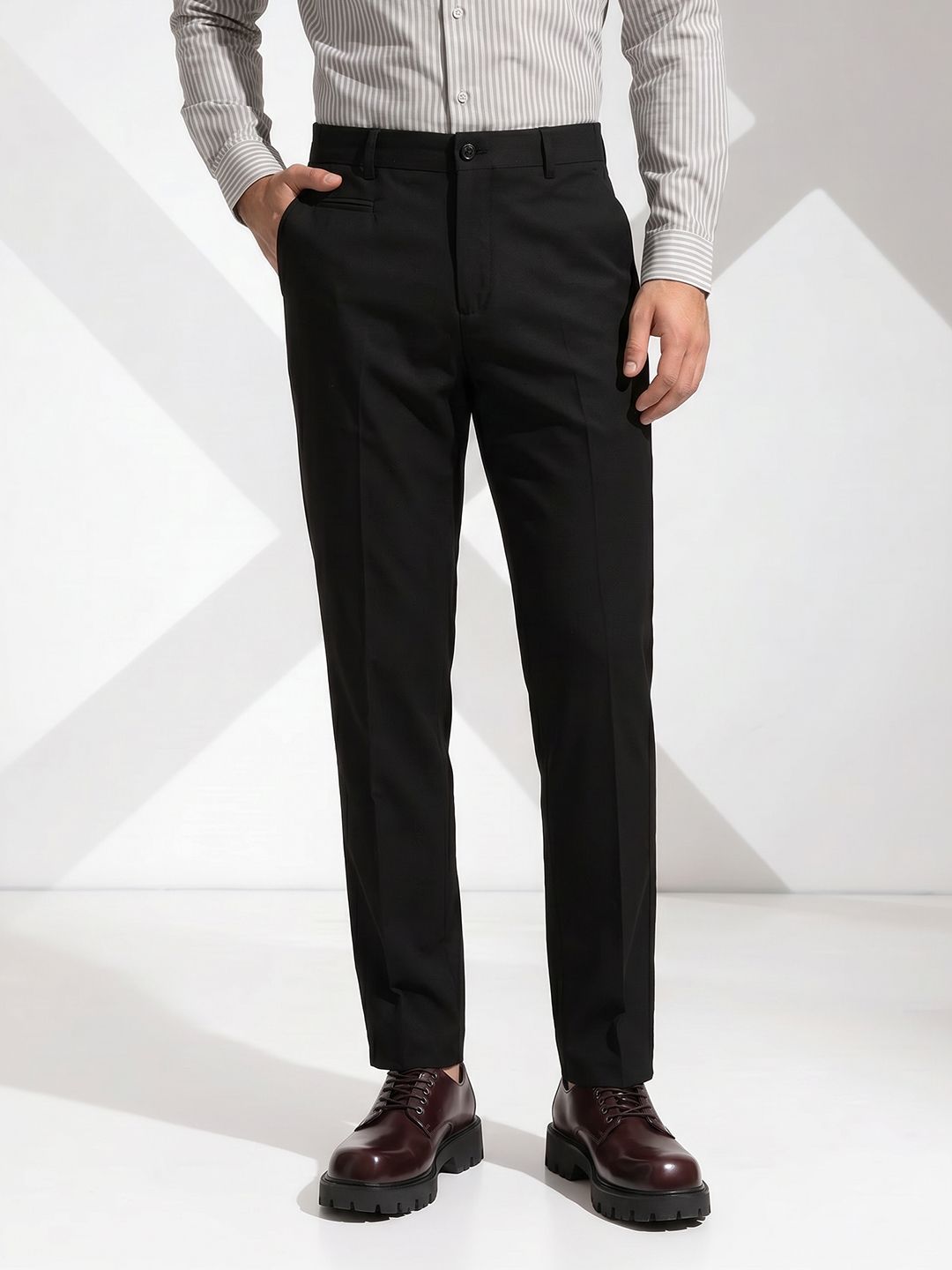 INVICTUS Men Slim Fit Formal Trousers-picture-56