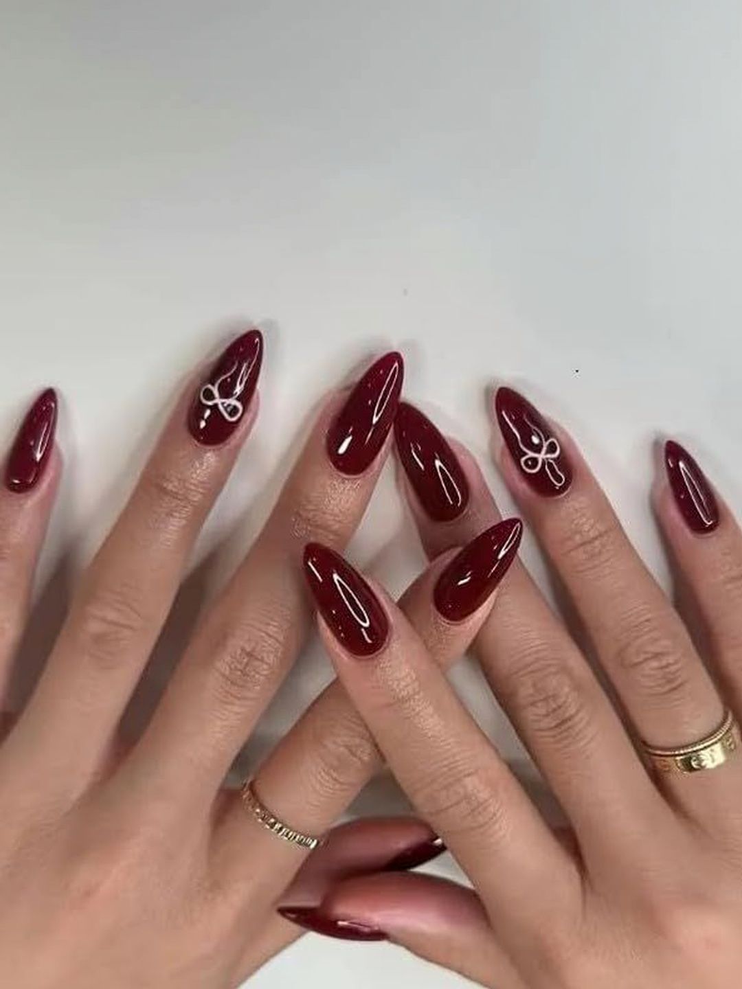 Jacy london Set Of 24 Press On Reusable False Nails With Nail Care Kit- Maroon Bow-picture-15