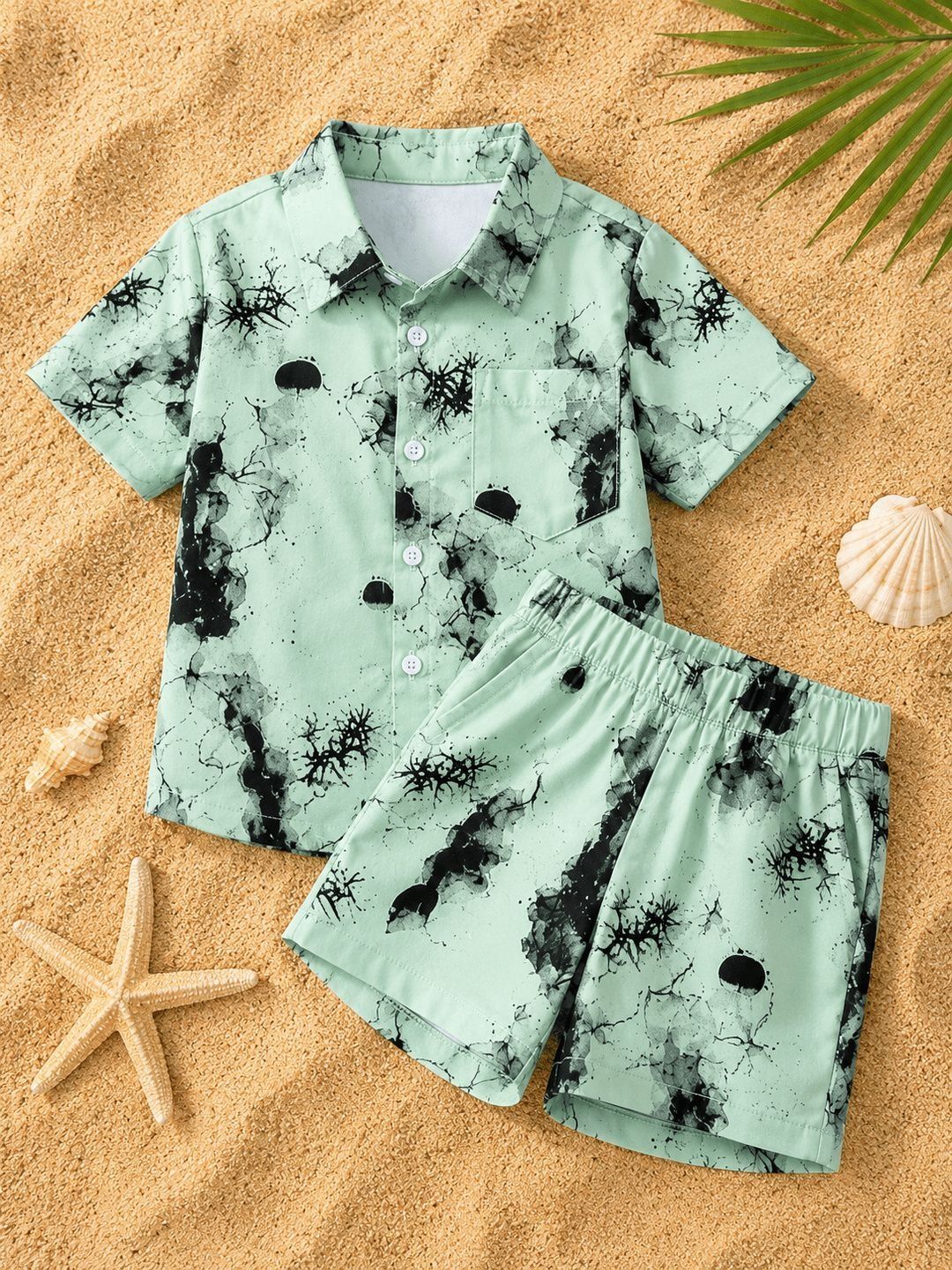 INDIASHAAT Printed Shirt with Shorts-picture-30