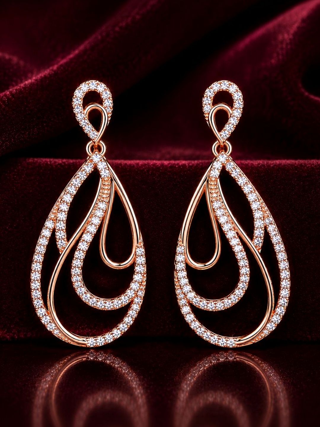 Forevershine Teardrop Shaped Drop Earrings-image-36