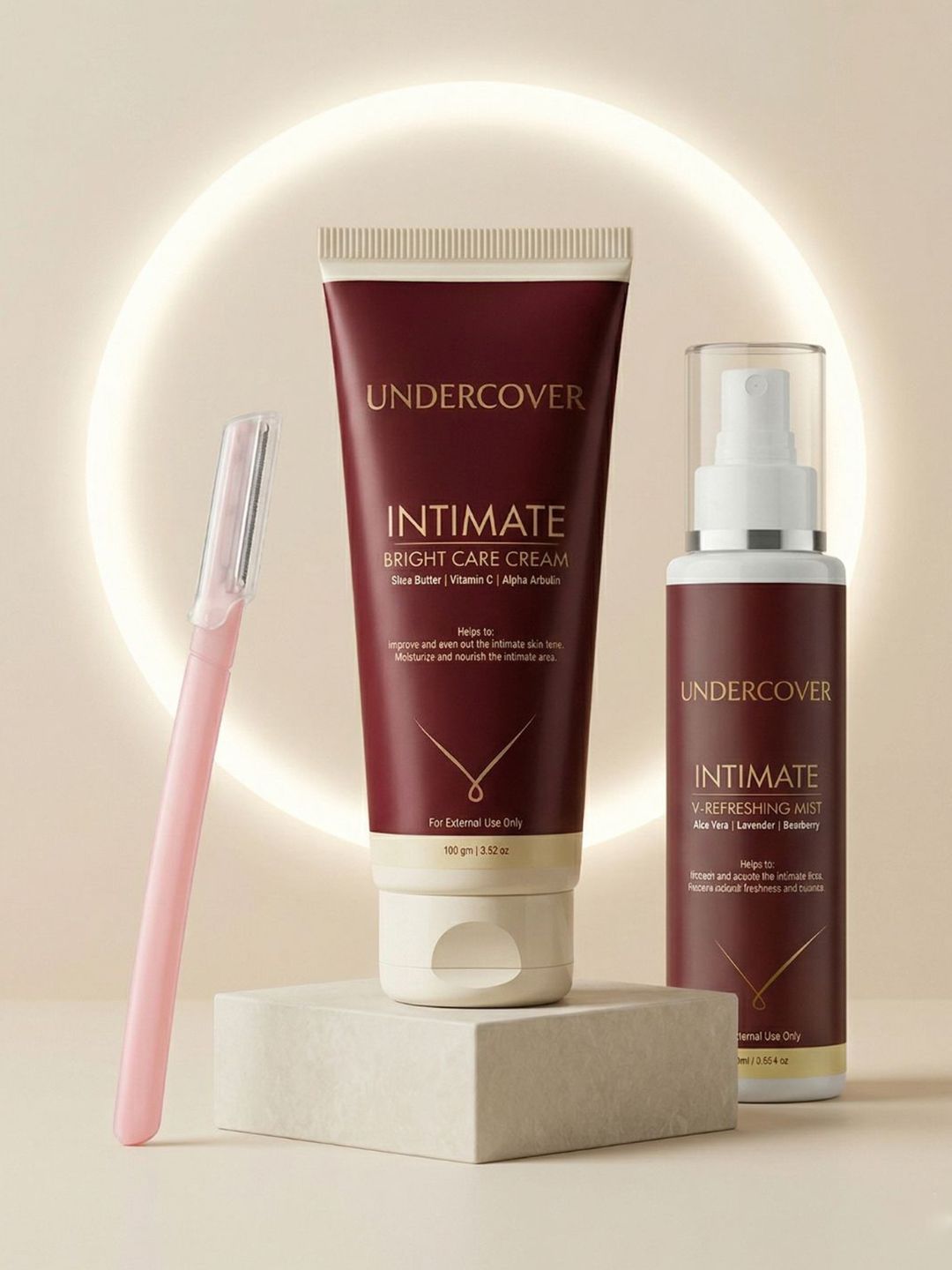 Undercover Set of 3 Face Razor, Bright Care Cream and V-Refreshing Mist-picture-34