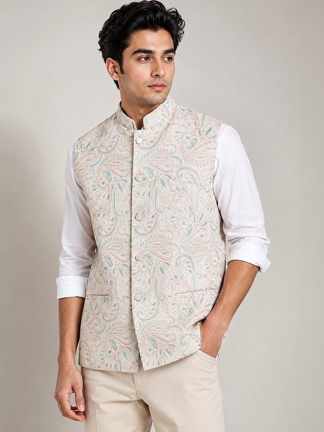 ESTYLISHKART Woven Design Nehru Jackets-picture-29
