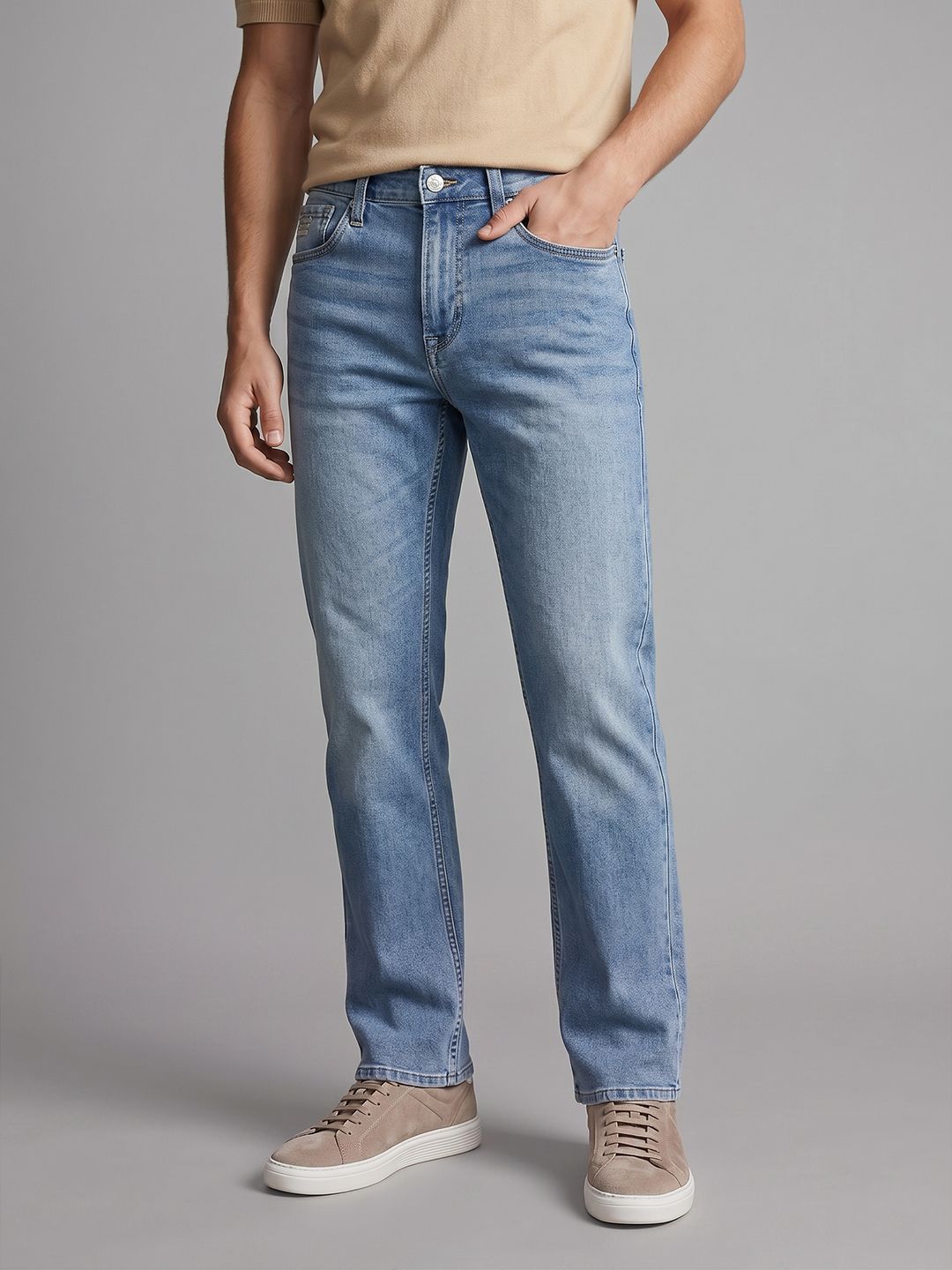 U.S. Polo Assn. Denim Co. Men Bootcut Light Fade Stretchable Jeans-picture-14