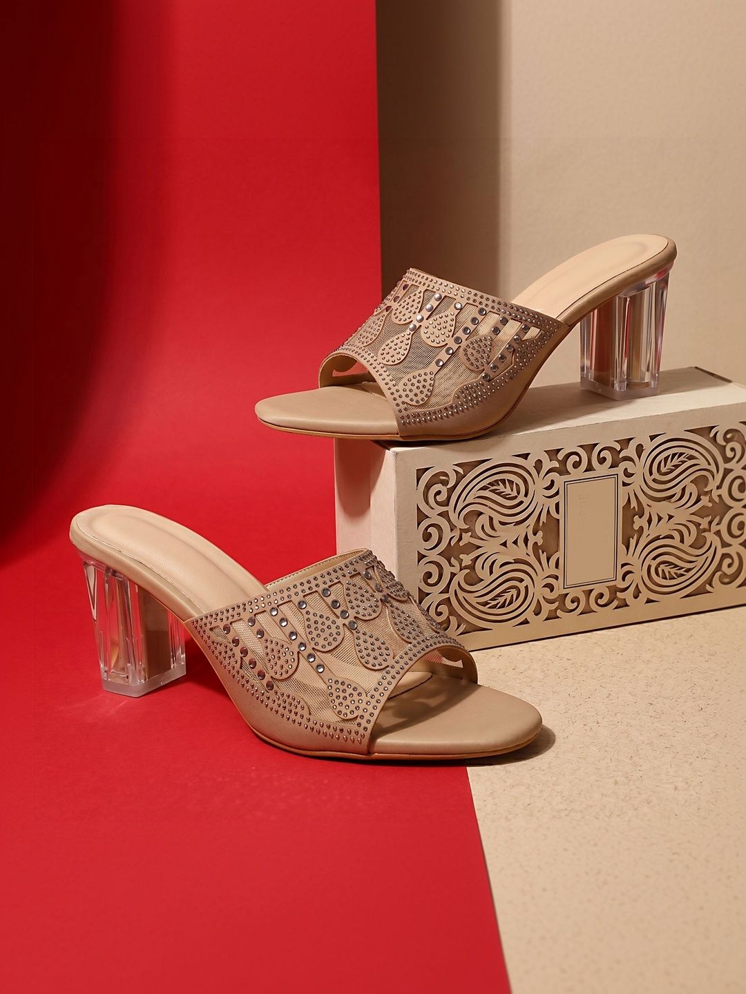 CORSICA Embellished PU Party Block Mules-image-20