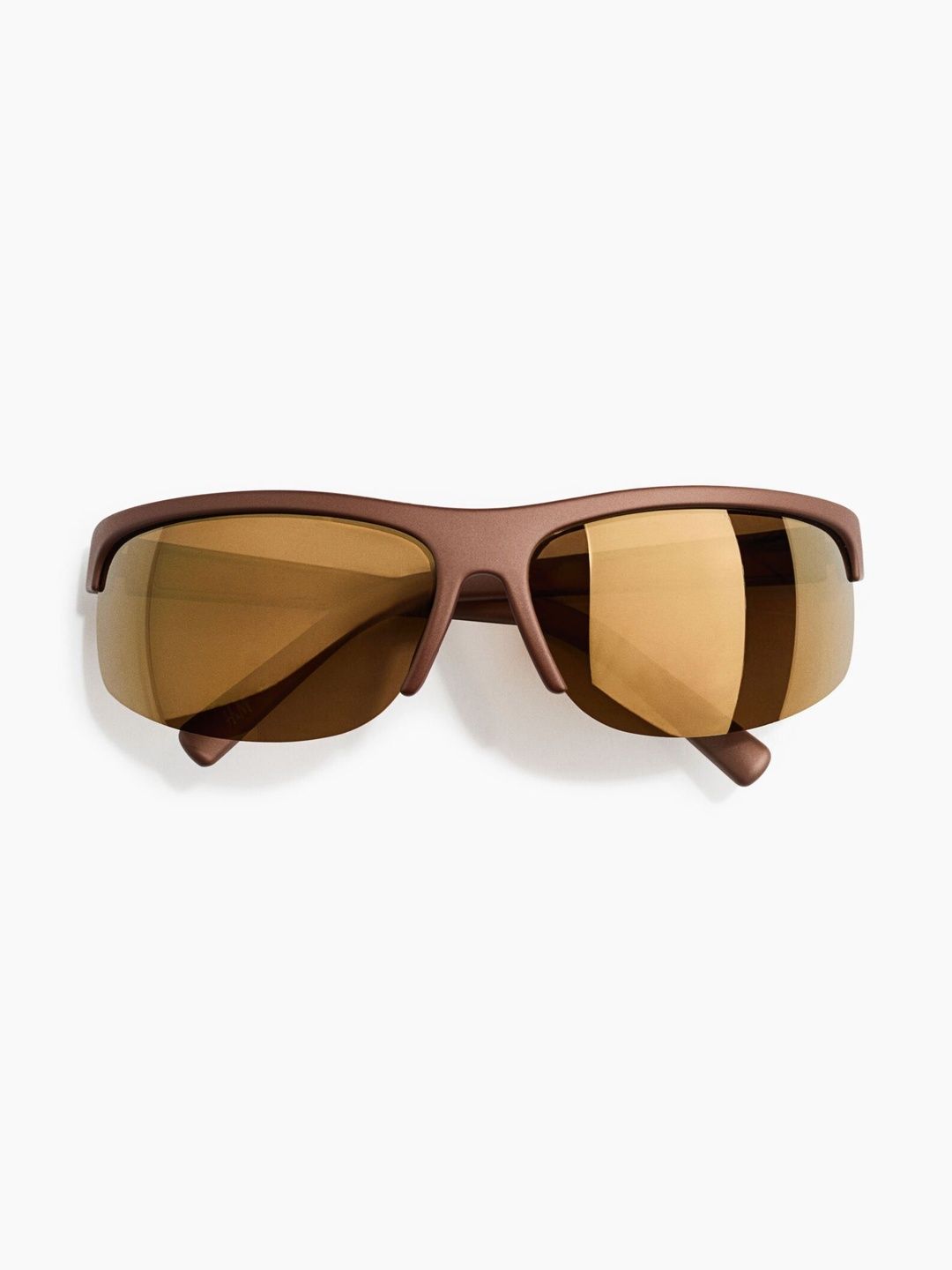 H&M Men Gold Lens & Brown Sports Sunglasses with-picture-27