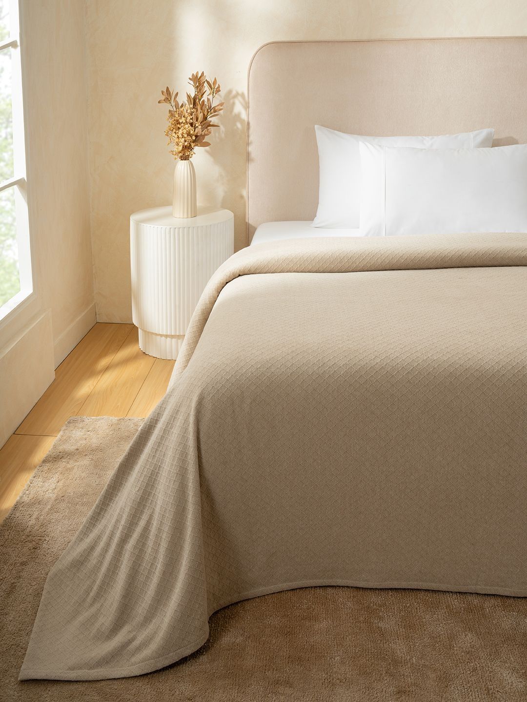 MASPAR Beige Pure Cotton 256 GSM King Bed Covers-picture-20