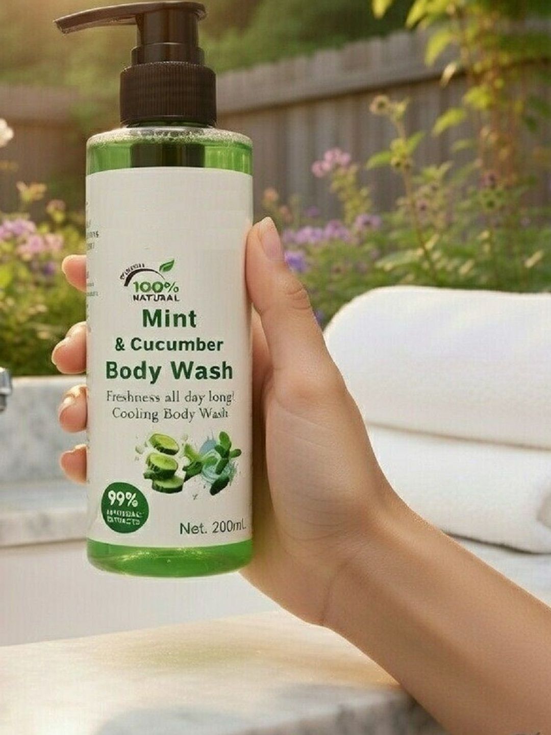 GLAMEZONE Mint & Cucumber Fragrance Body Wash - 200ml-image-1