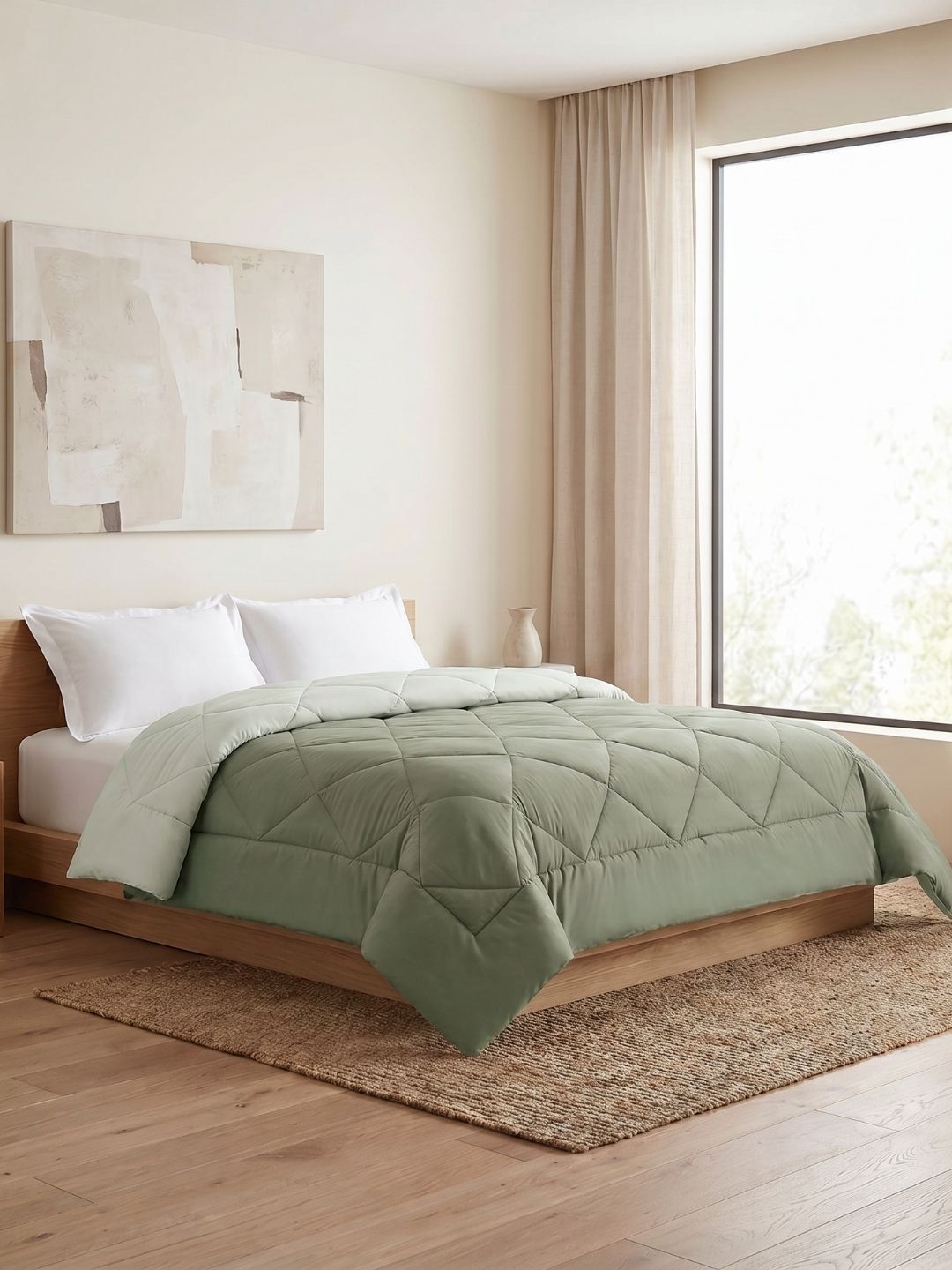RIVERMOOR Green AC Room 120 GSM Comforter-image-20