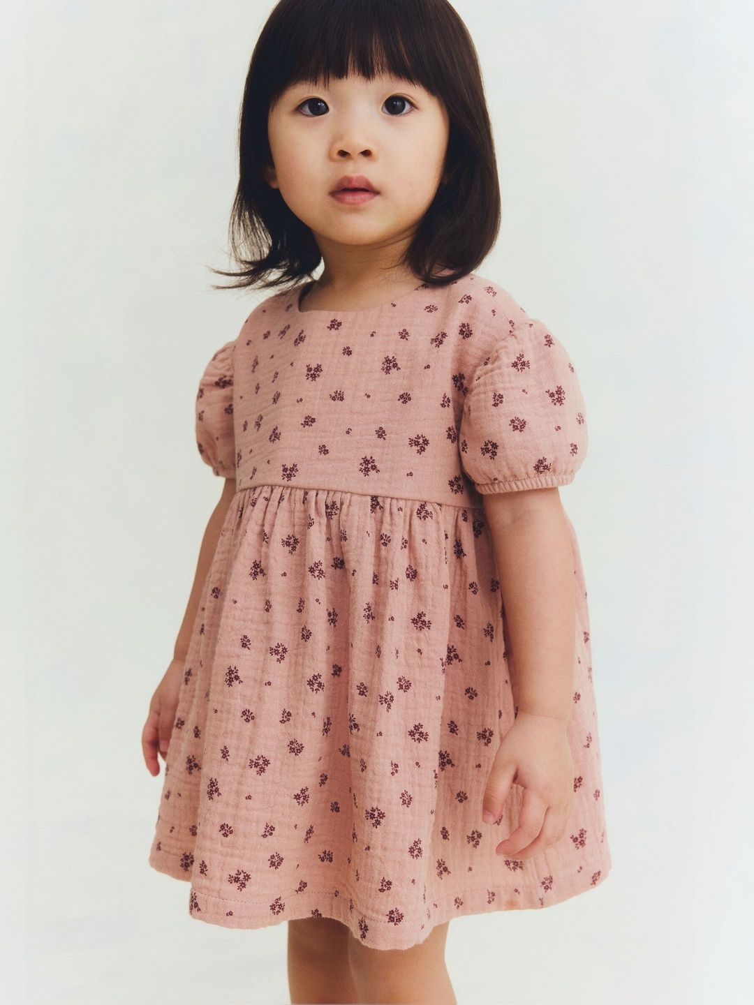 H&M Floral Print Puff Sleeve A-Line Dress-picture-41