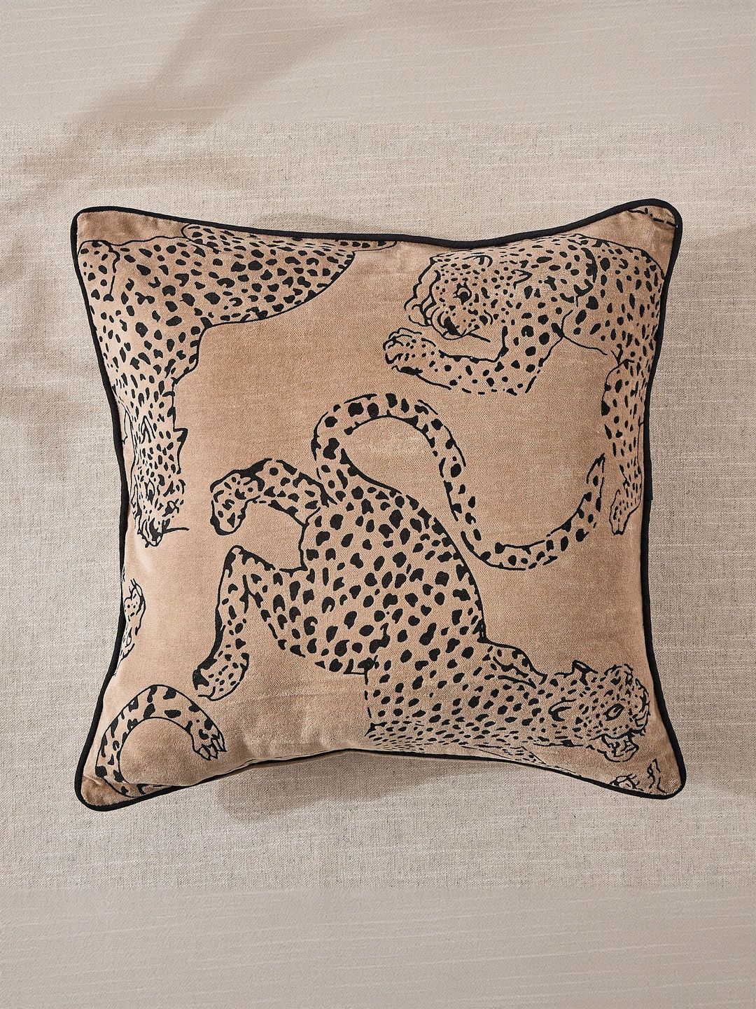Home Centre Beige Cotton Square Cushions-picture-27