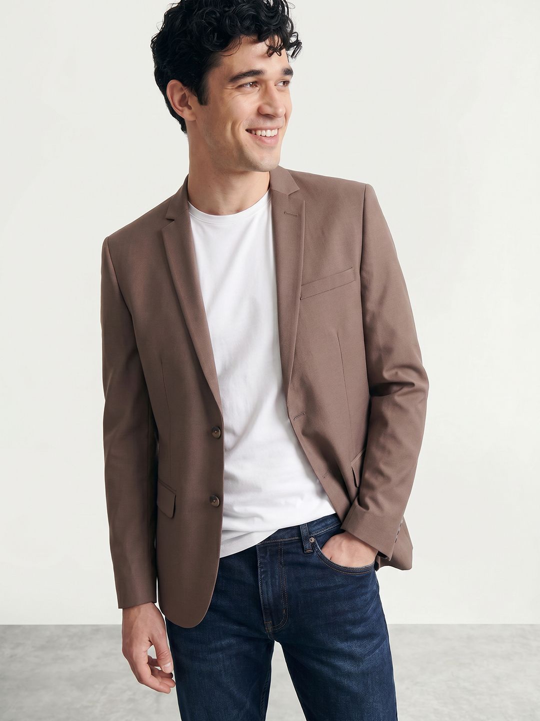 Mast & Harbour Notched Lapel Collar Single-Breasted Casual Blazer-picture-23