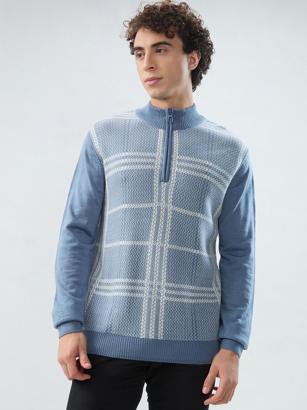 Raymond Men Checked Pullover-picture-16