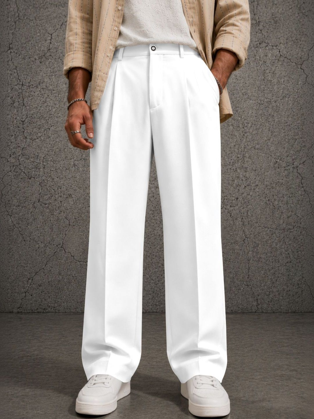 MODA RAPIDO X FITNESS EXCHANGE Men Relaxed Pleated Trousers-picture-49