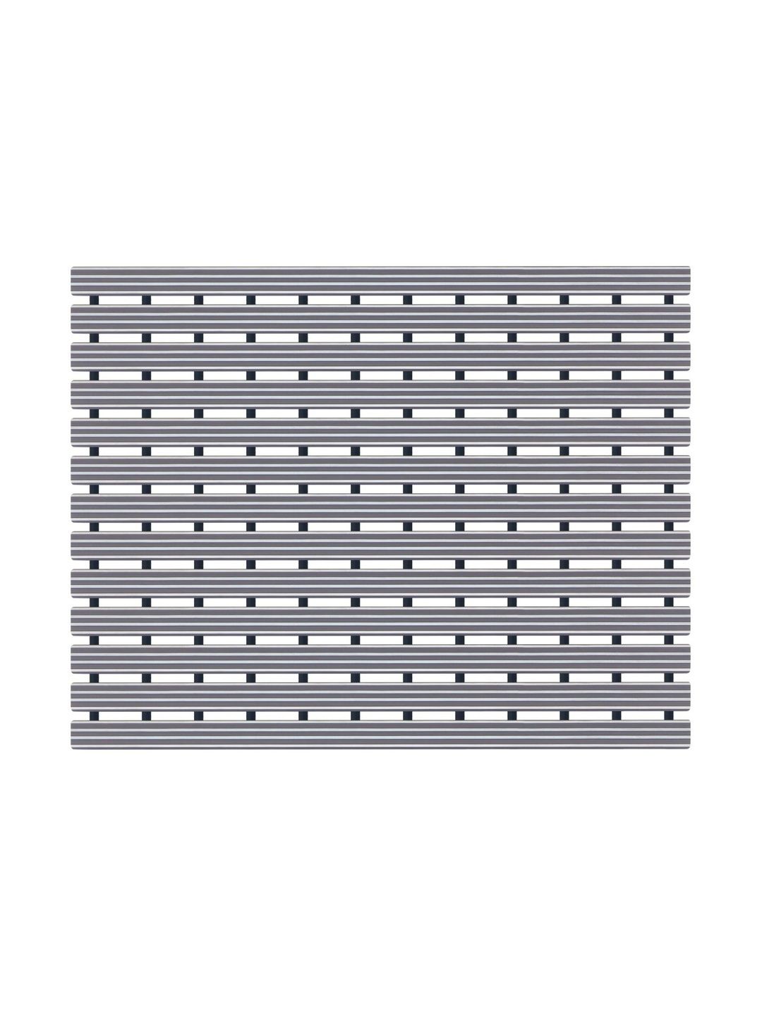 OBSESSIONS Grey & Black Self-Design Anti-Skid Shower Mat-picture-28