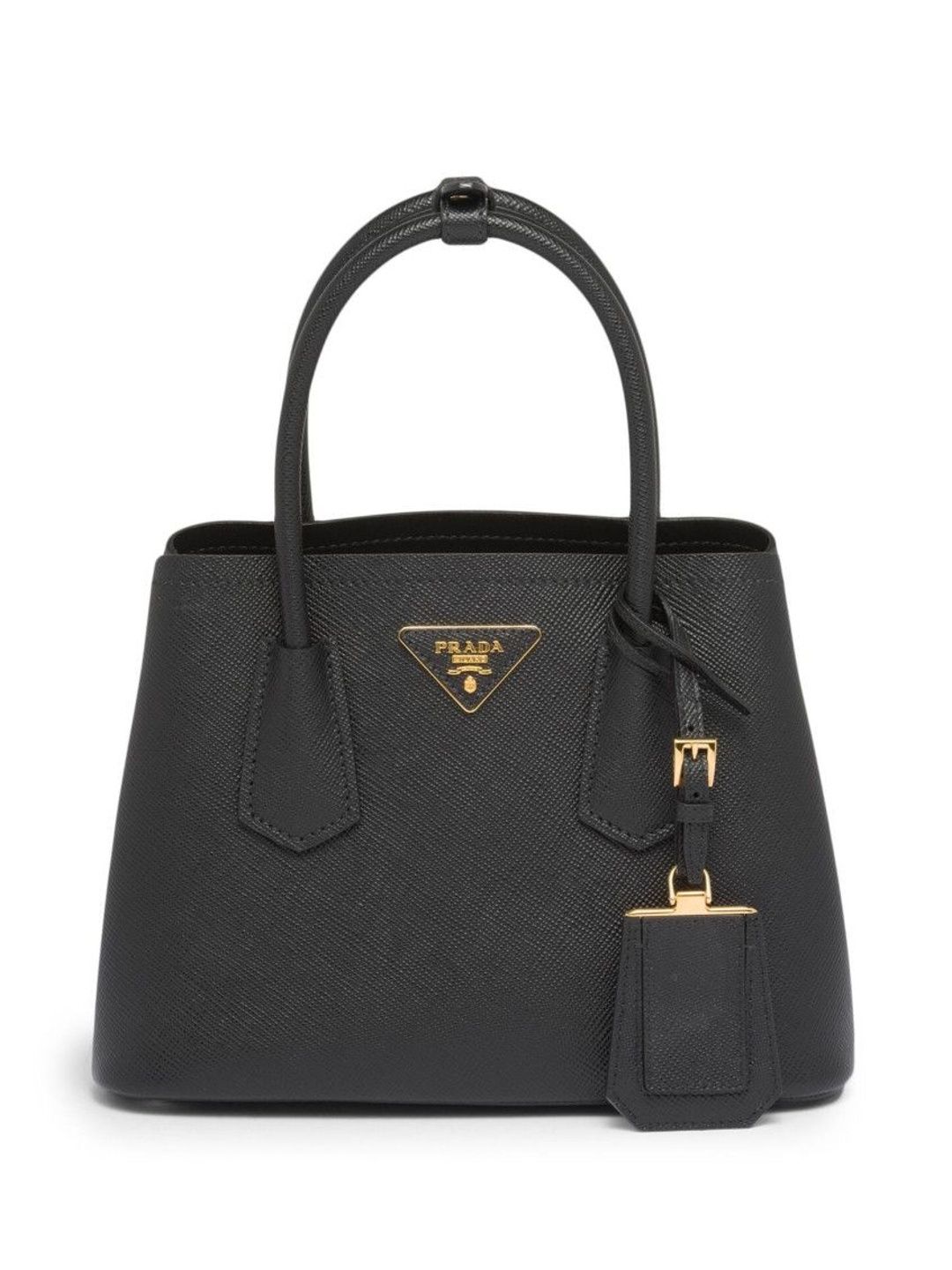 Prada Black Double Saffiano Leather Satchel-picture-42