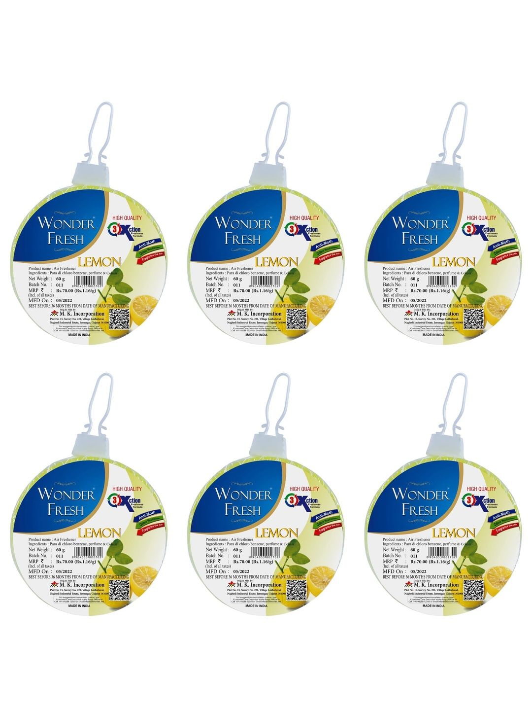 WONDER FRESH Set Of 6 Pocket Room Air Freshener-picture-16