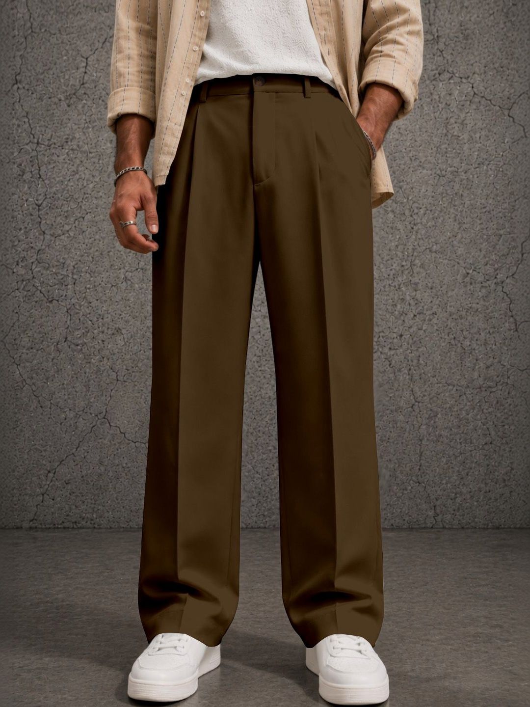 FTX Men Relaxed Loose Fit Easy Wash Pleated Trousers-picture-44