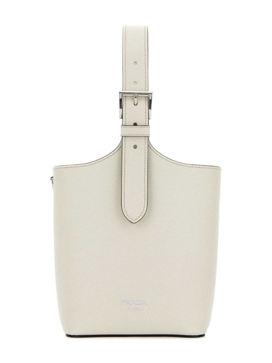 Prada White Leather Bucket Bag-picture-48