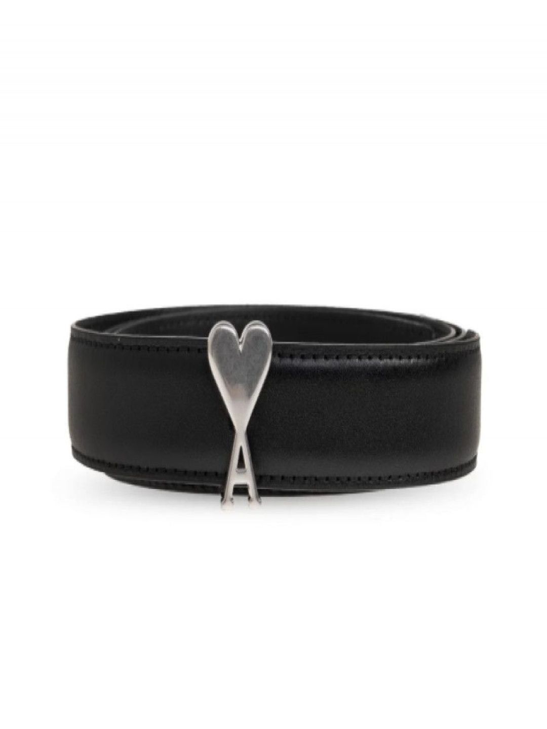 Black Cintura Solid Logo Belt-image-19