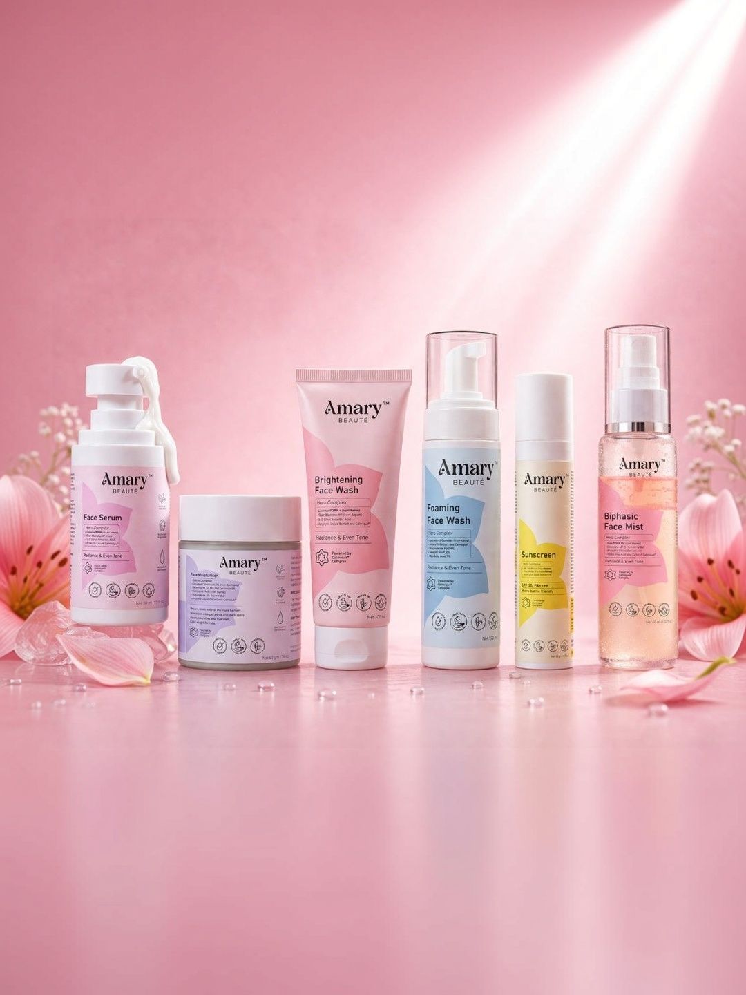 AMARY BEAUTE Set Of 6 Foaming Face Wash, Sunscreen, Gel Moisturizer, Serum & Face Mist-picture-38