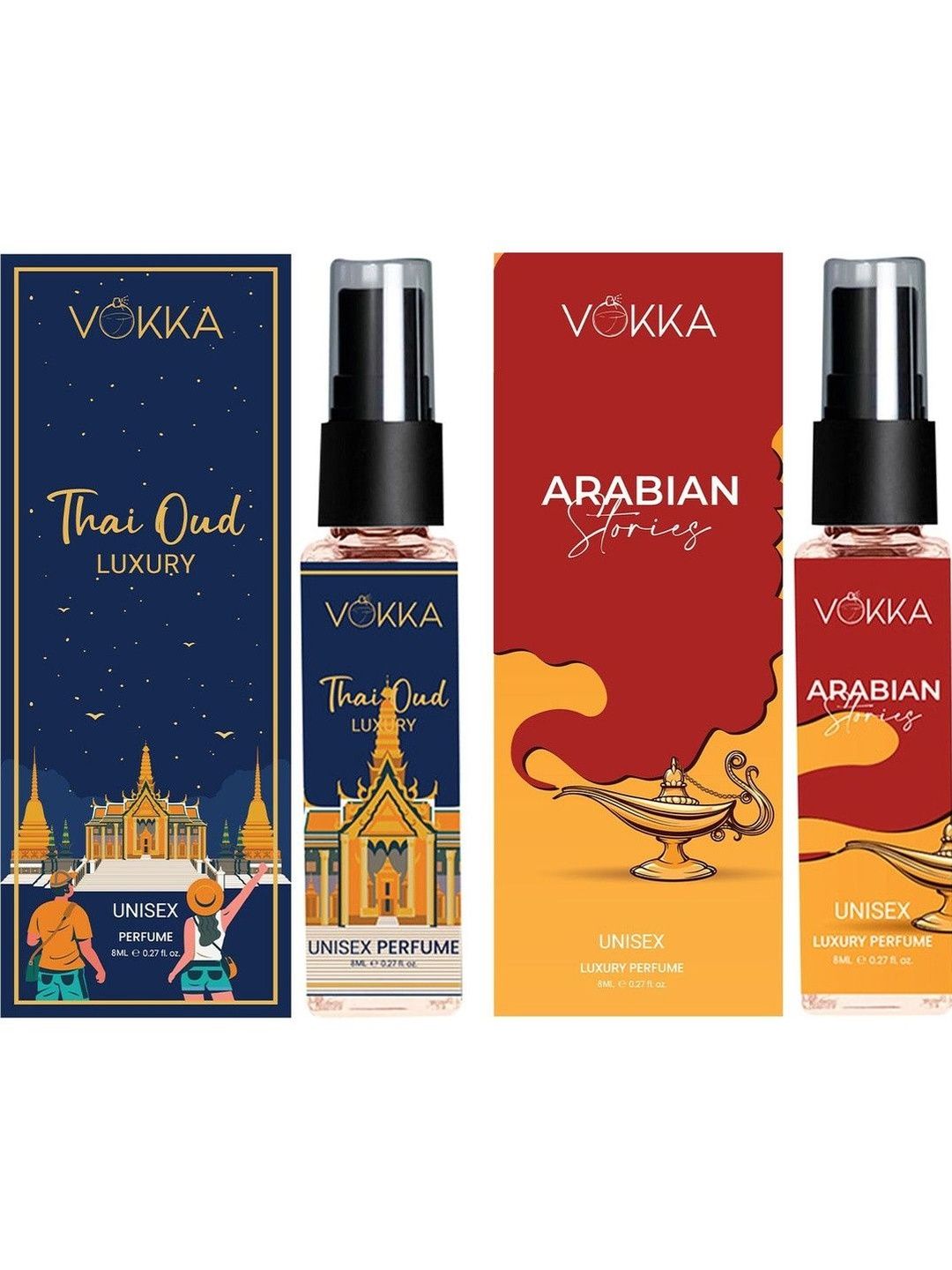 VOKKA Set Of 2 Thai Oud & Arabian Stories Eau De Perfum - 8 ml Each-picture-32