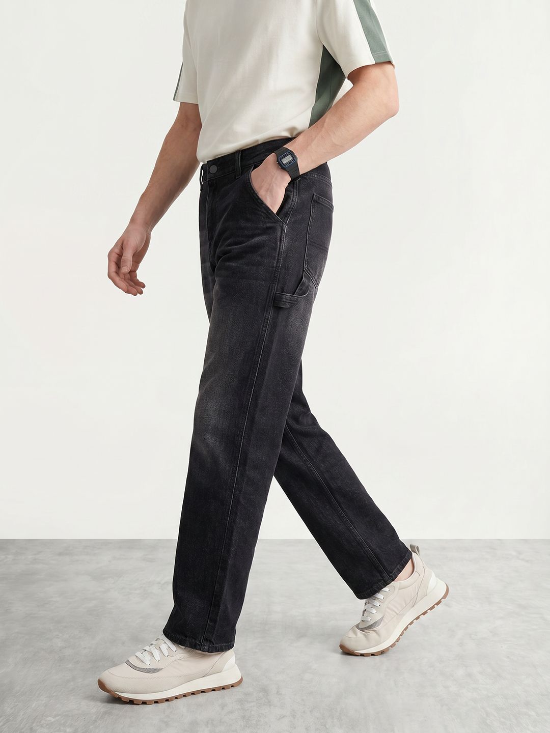 Mast & Harbour Men Straight Fit Stretchable Jeans-picture-58